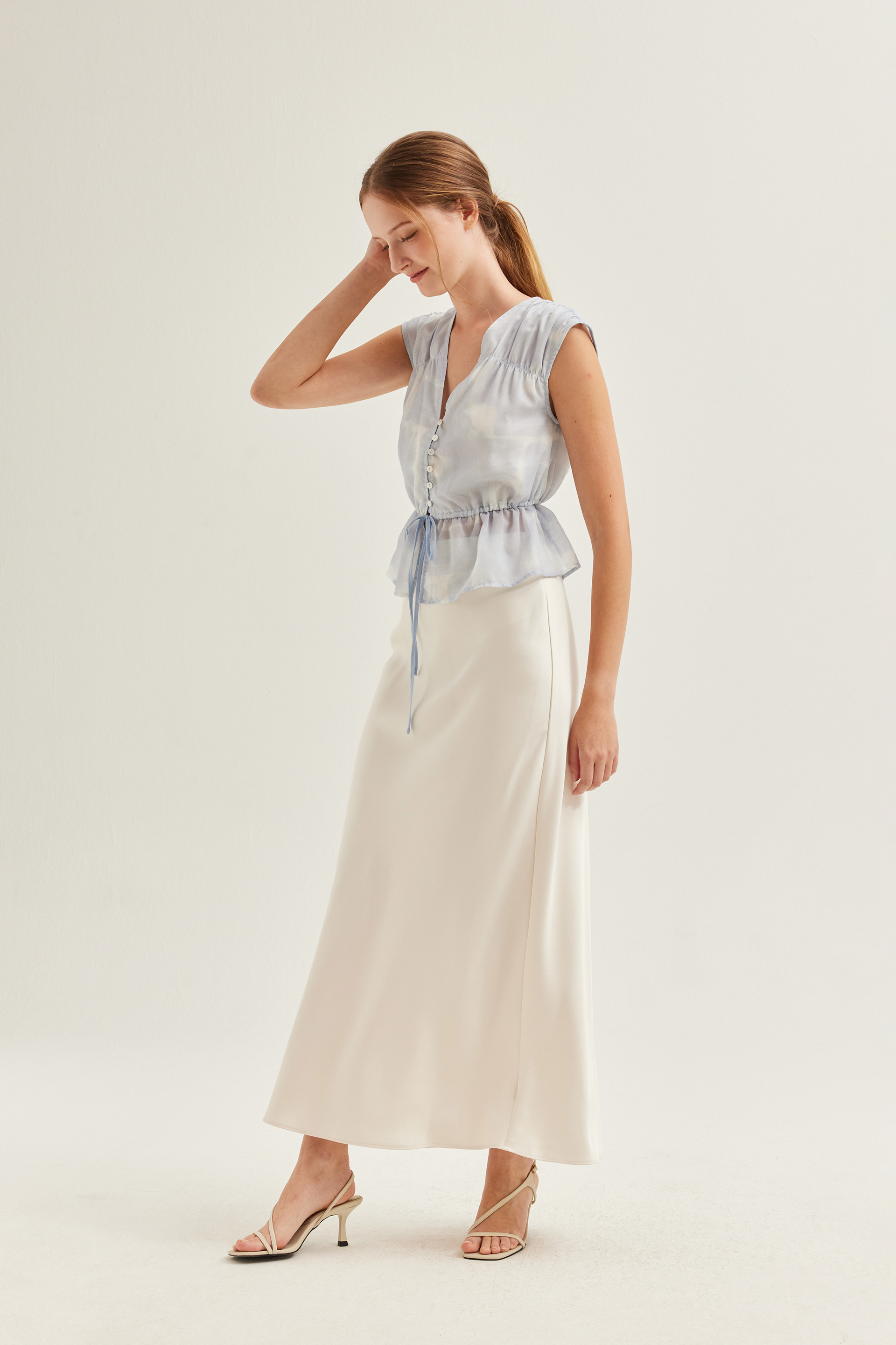 Untitled V-Neck Ruched Blouse Untitled V-Neck Ruched Blouse