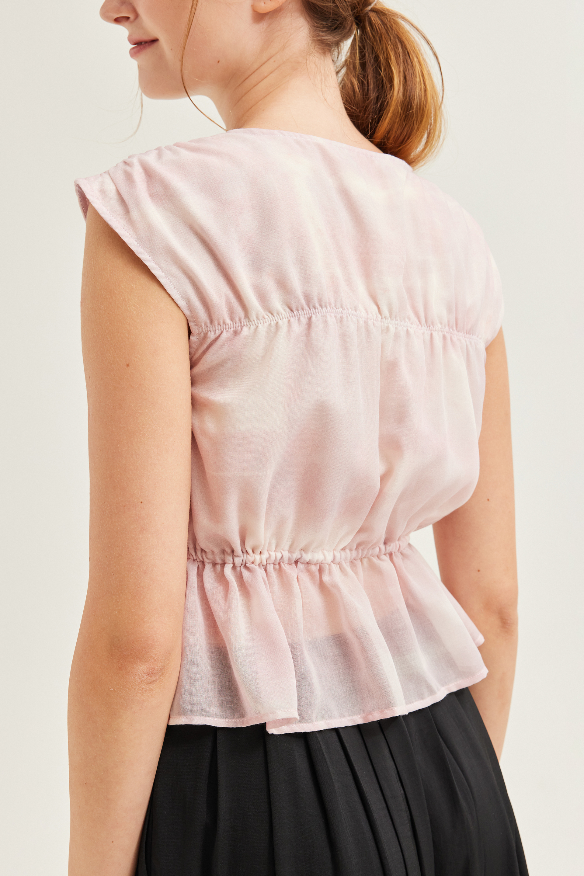 Untitled V-Neck Ruched Blouse Untitled V-Neck Ruched Blouse
