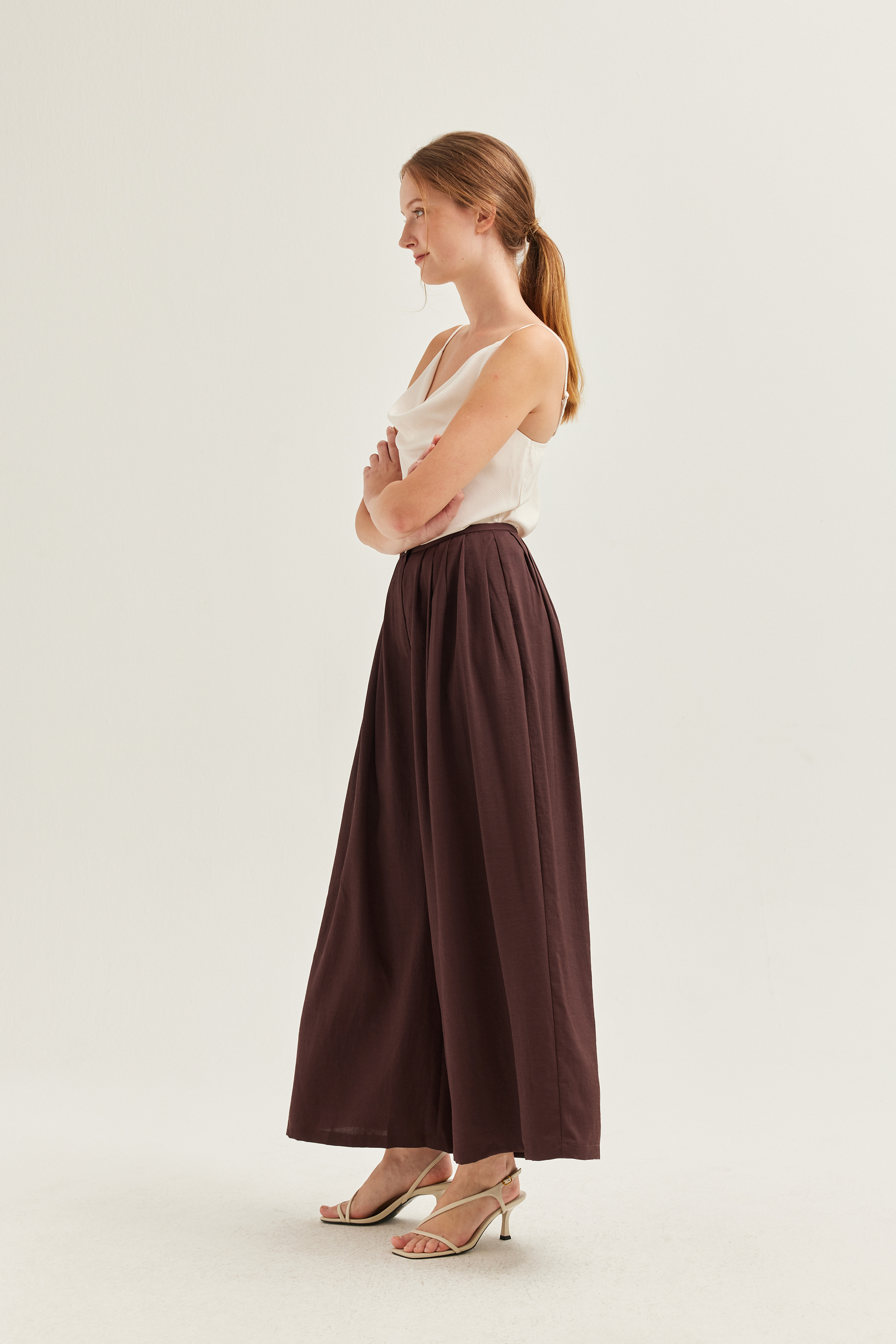 Pleated Wide-Leg Trousers Pleated Wide-Leg Trousers