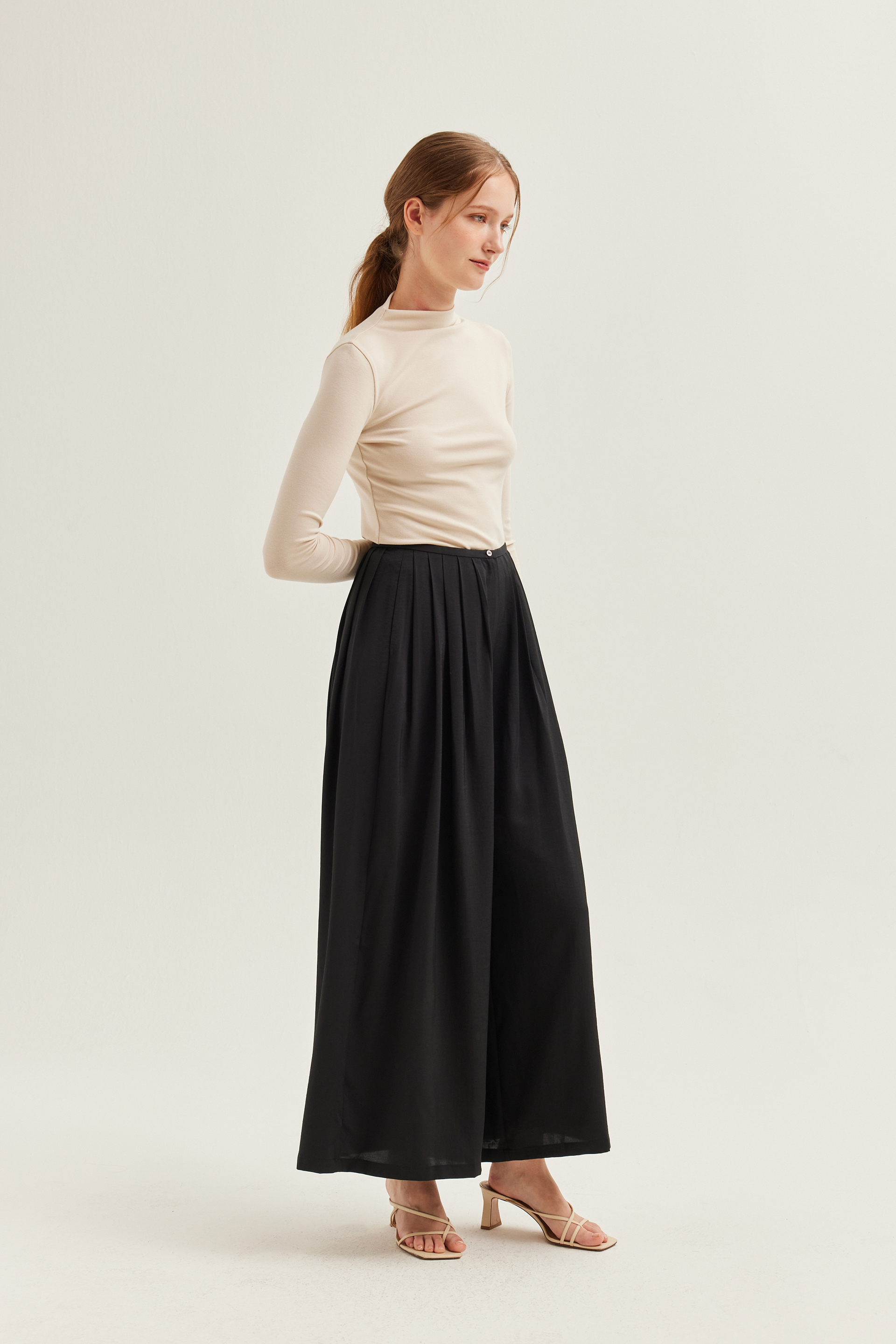 Pleated Wide-Leg Trousers Pleated Wide-Leg Trousers