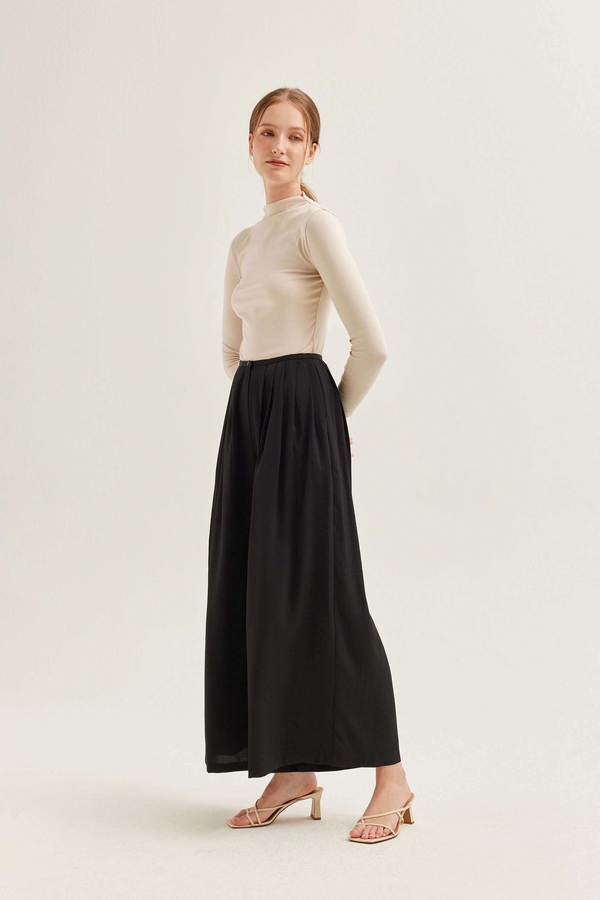 Pleated Wide-Leg Trousers Pleated Wide-Leg Trousers