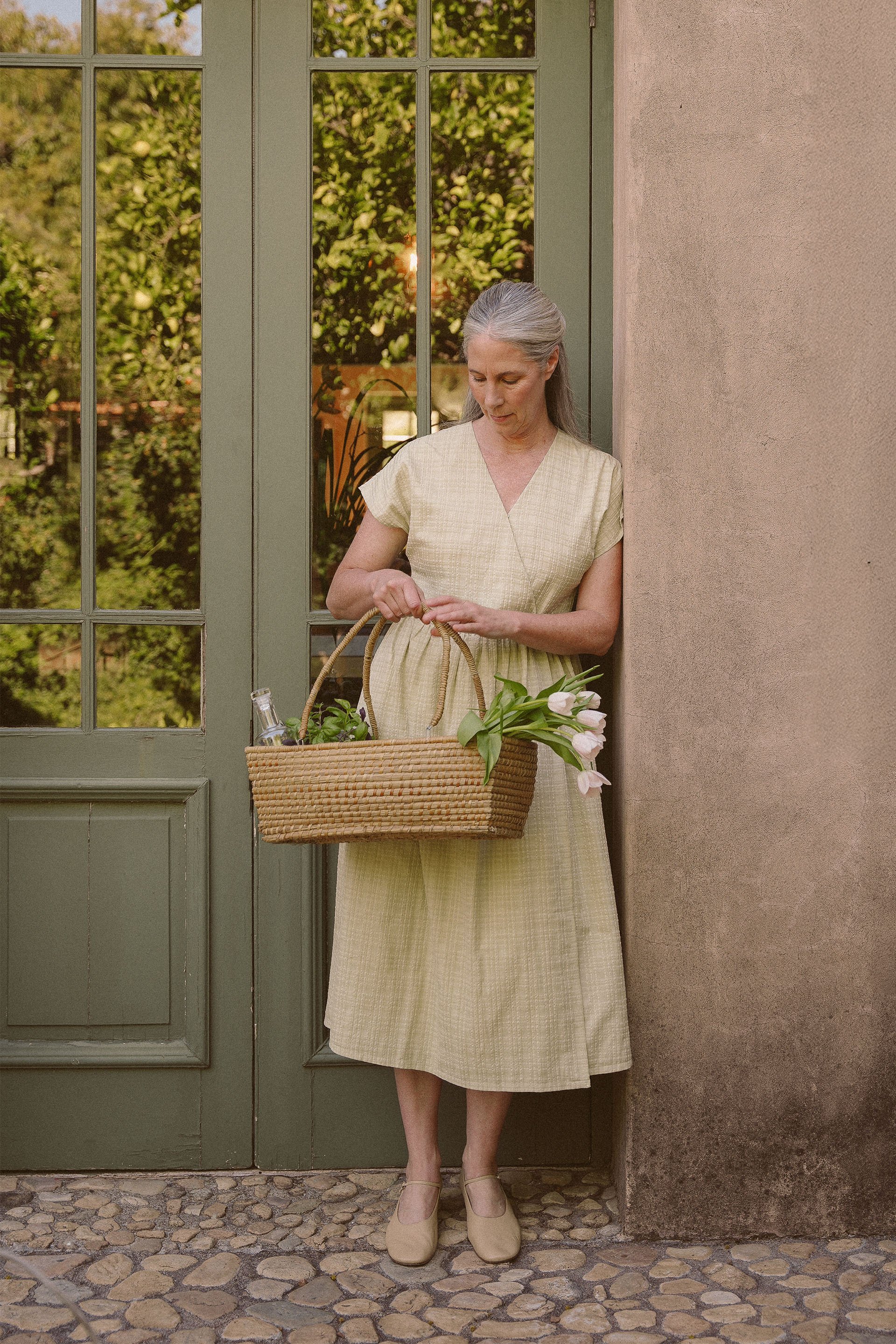 Textured Plaid Wrap Dress