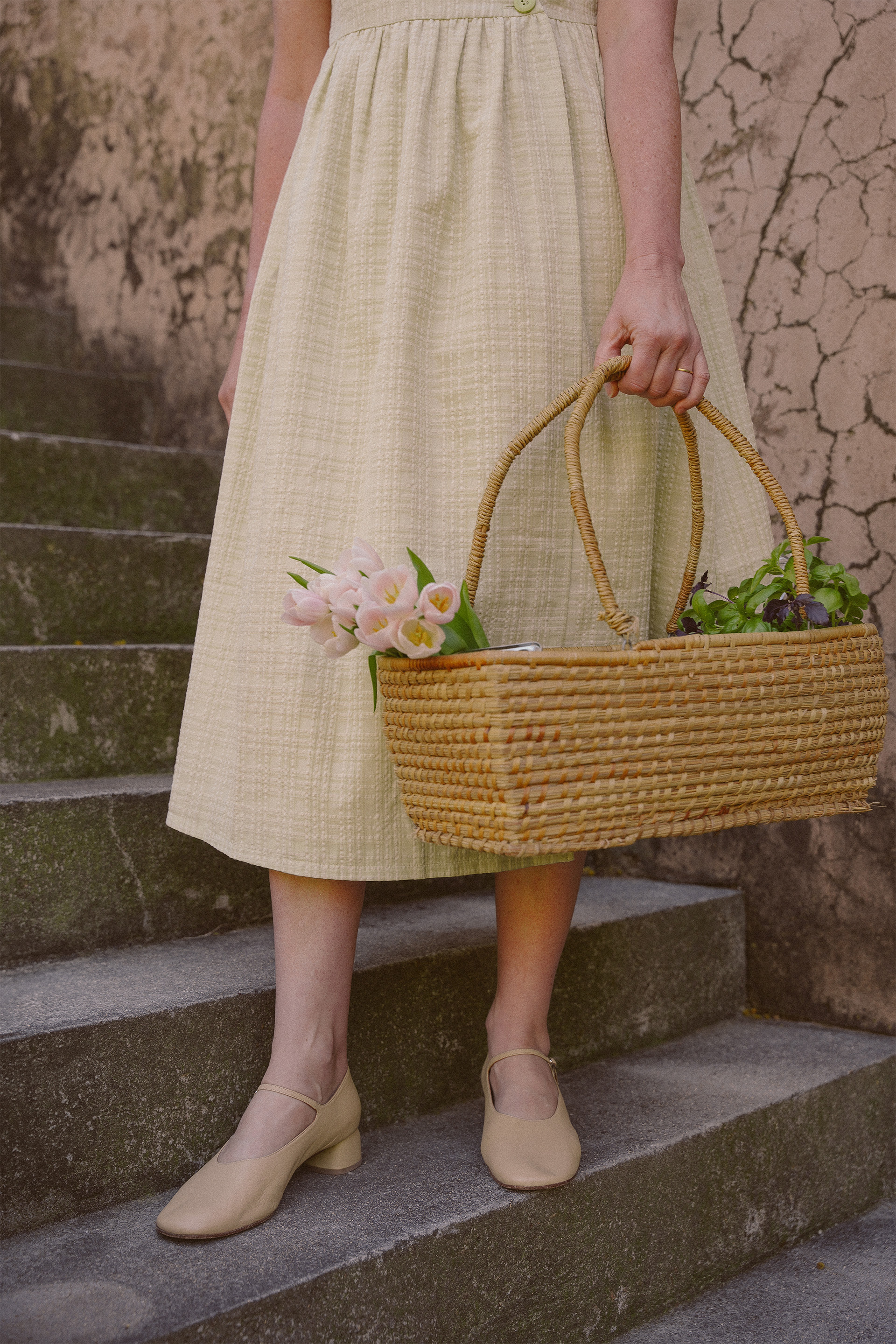 Textured Plaid Wrap Dress