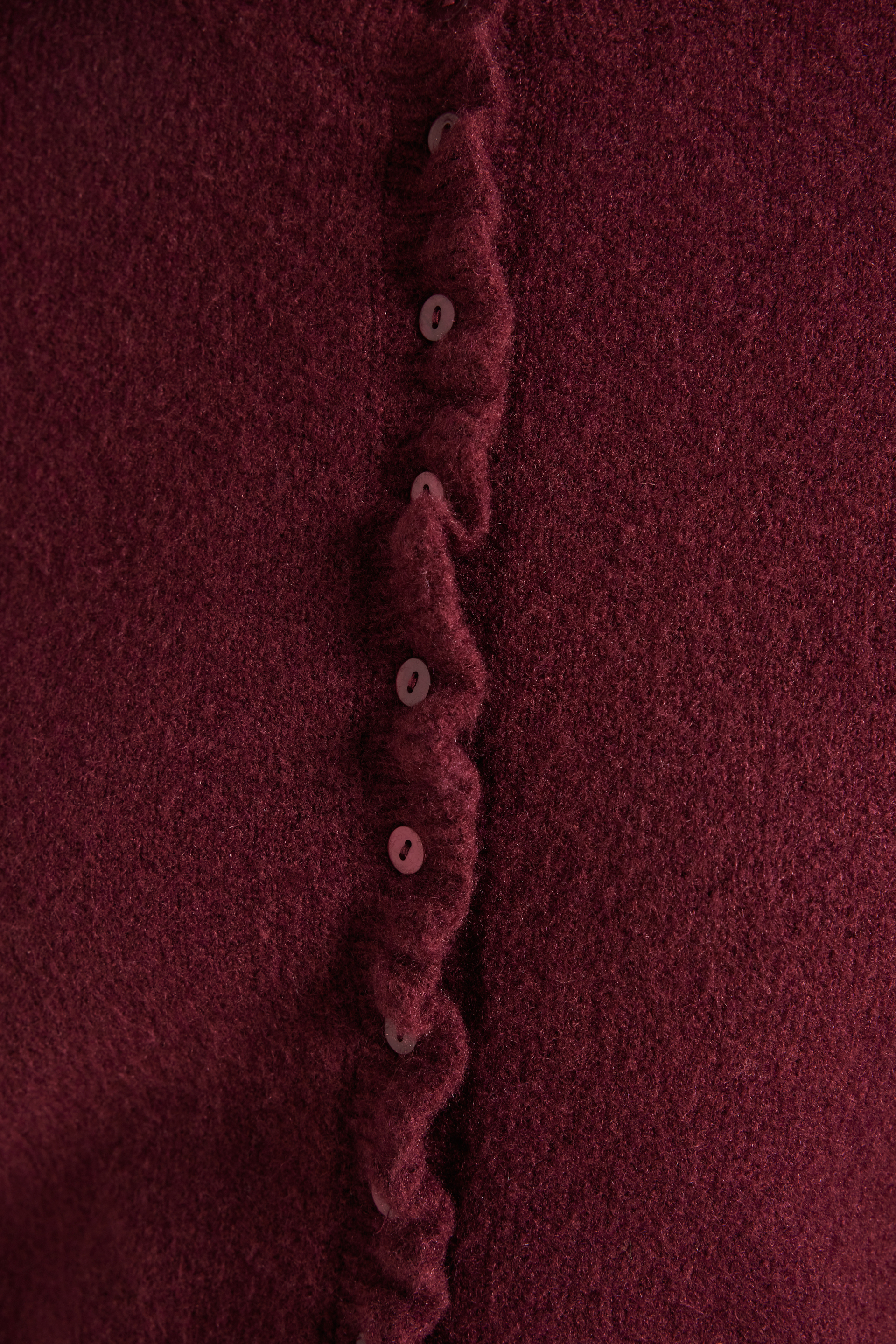 Ruffle Placket Cardigan