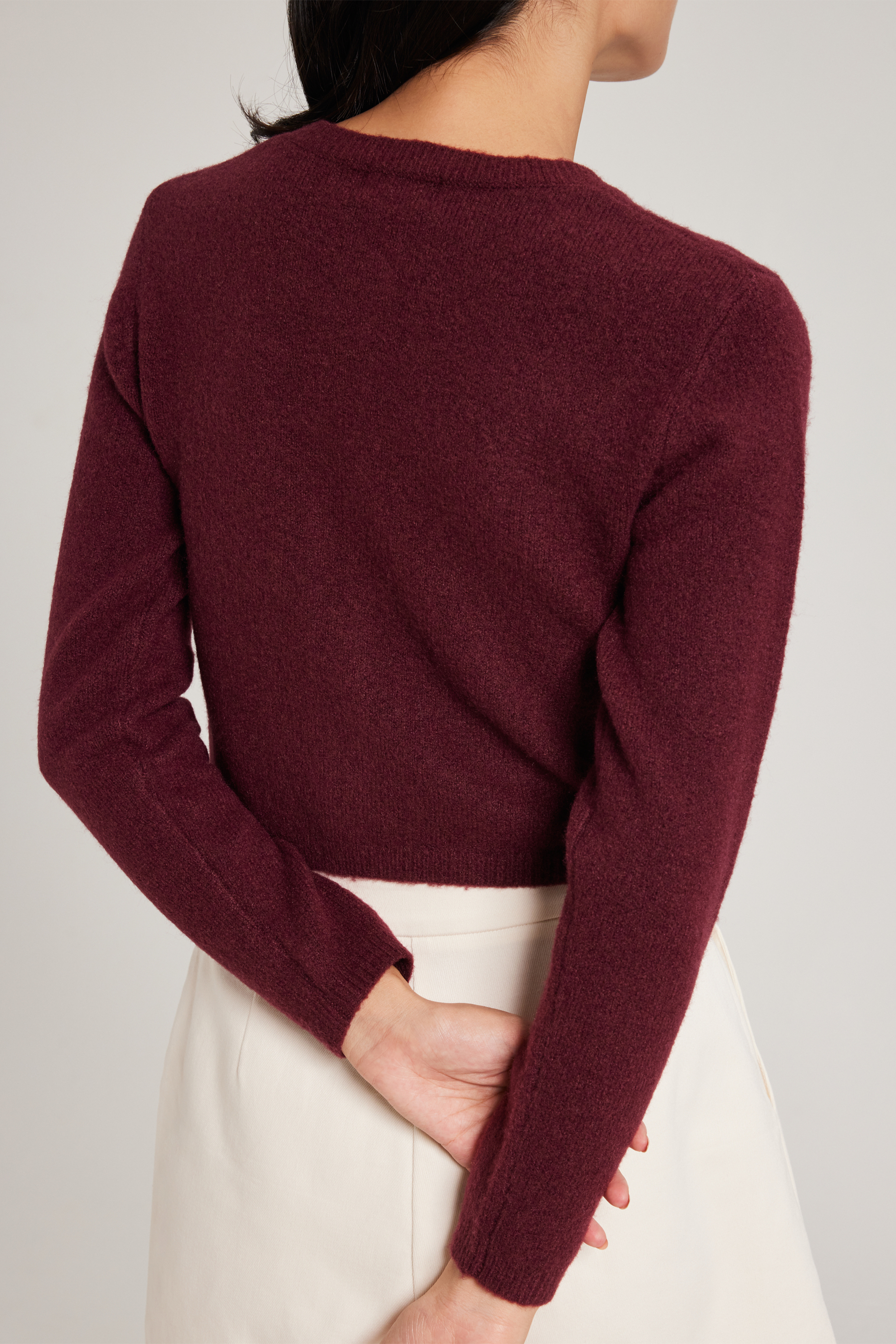 Ruffle Placket Cardigan