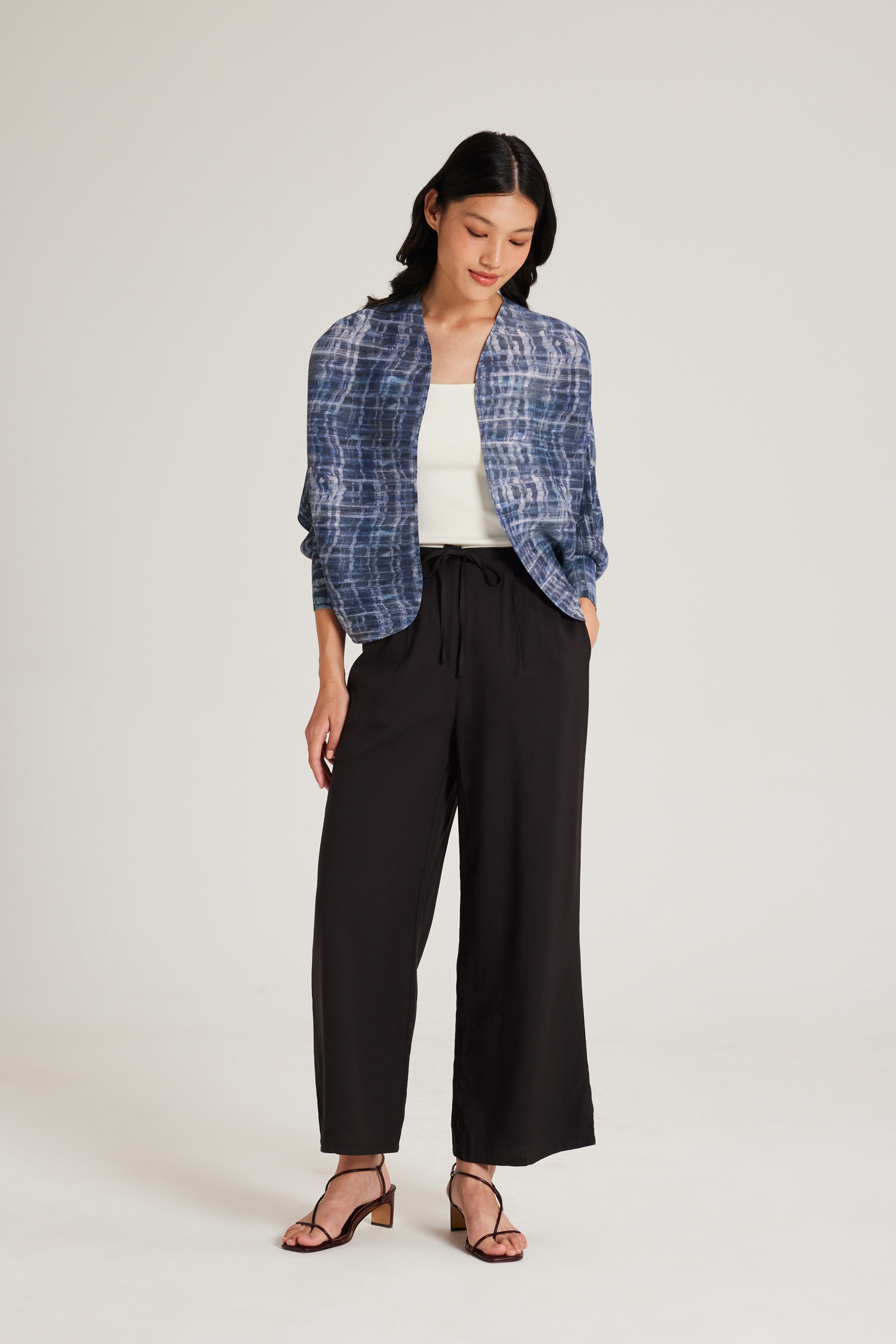 Tapestry Plissé Pleated Shrug