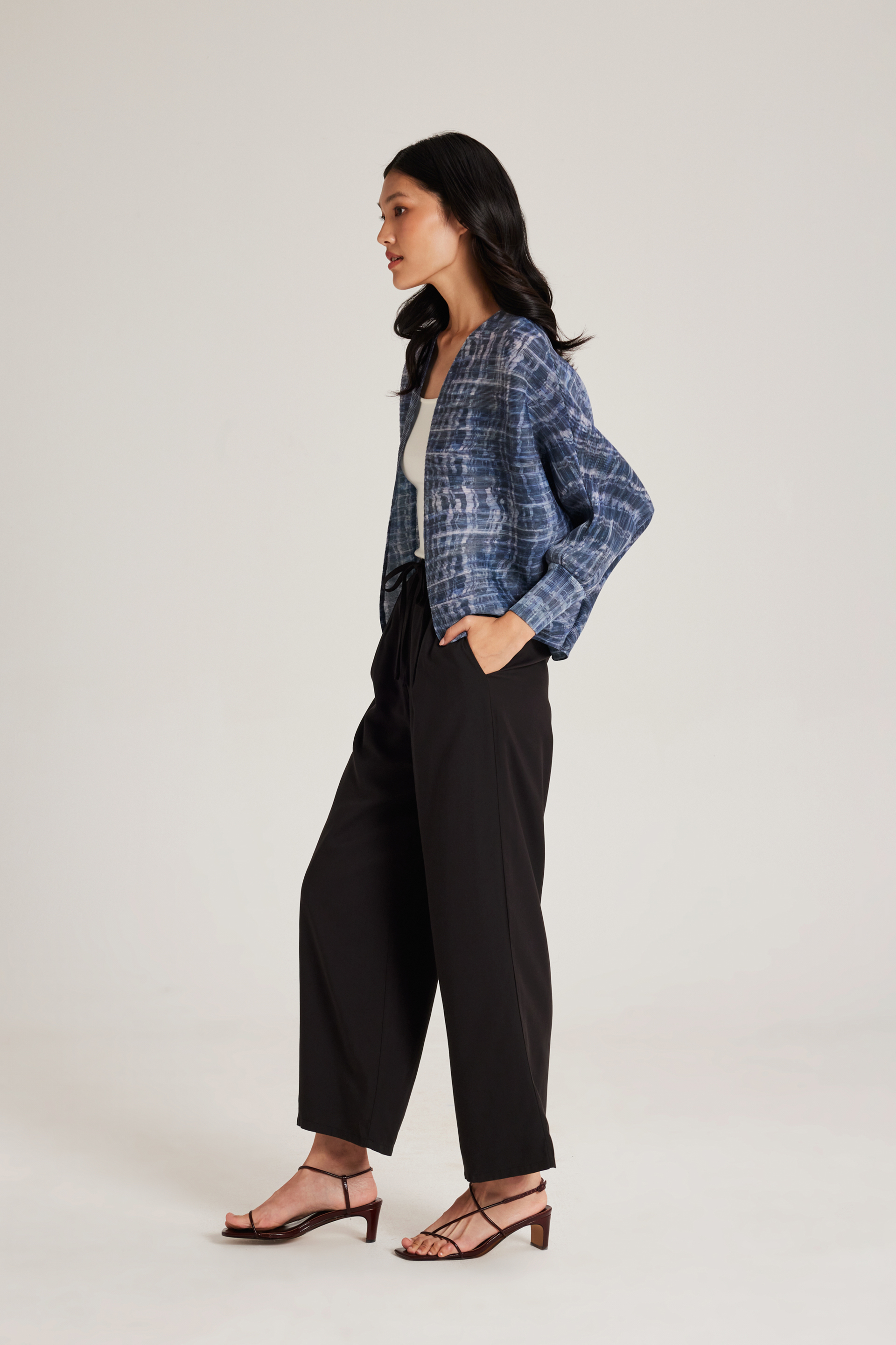 Tapestry Plissé Pleated Shrug