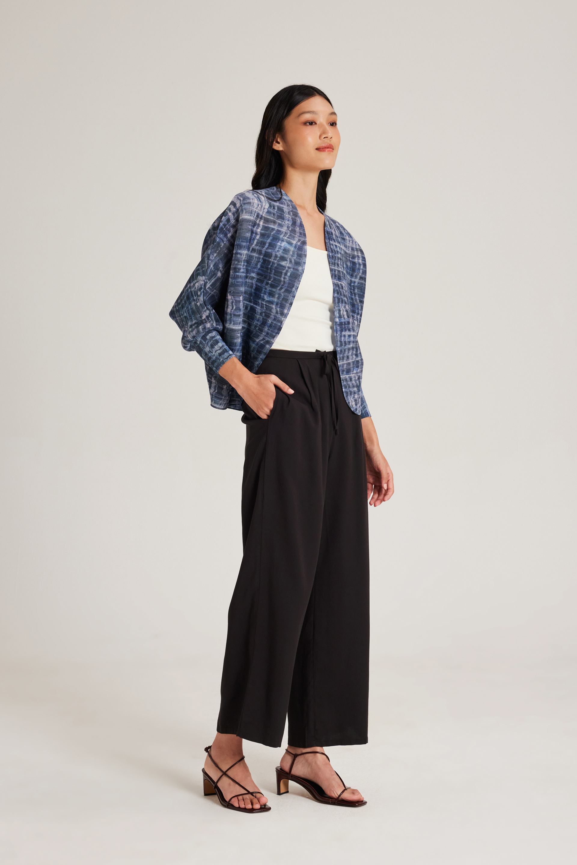 Tapestry Plissé Pleated Shrug