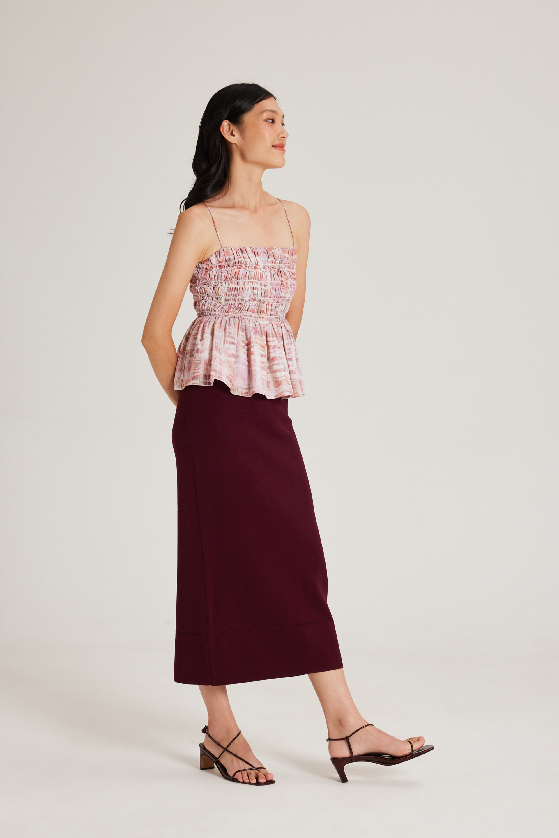 Broad-Hem Knit Skirt