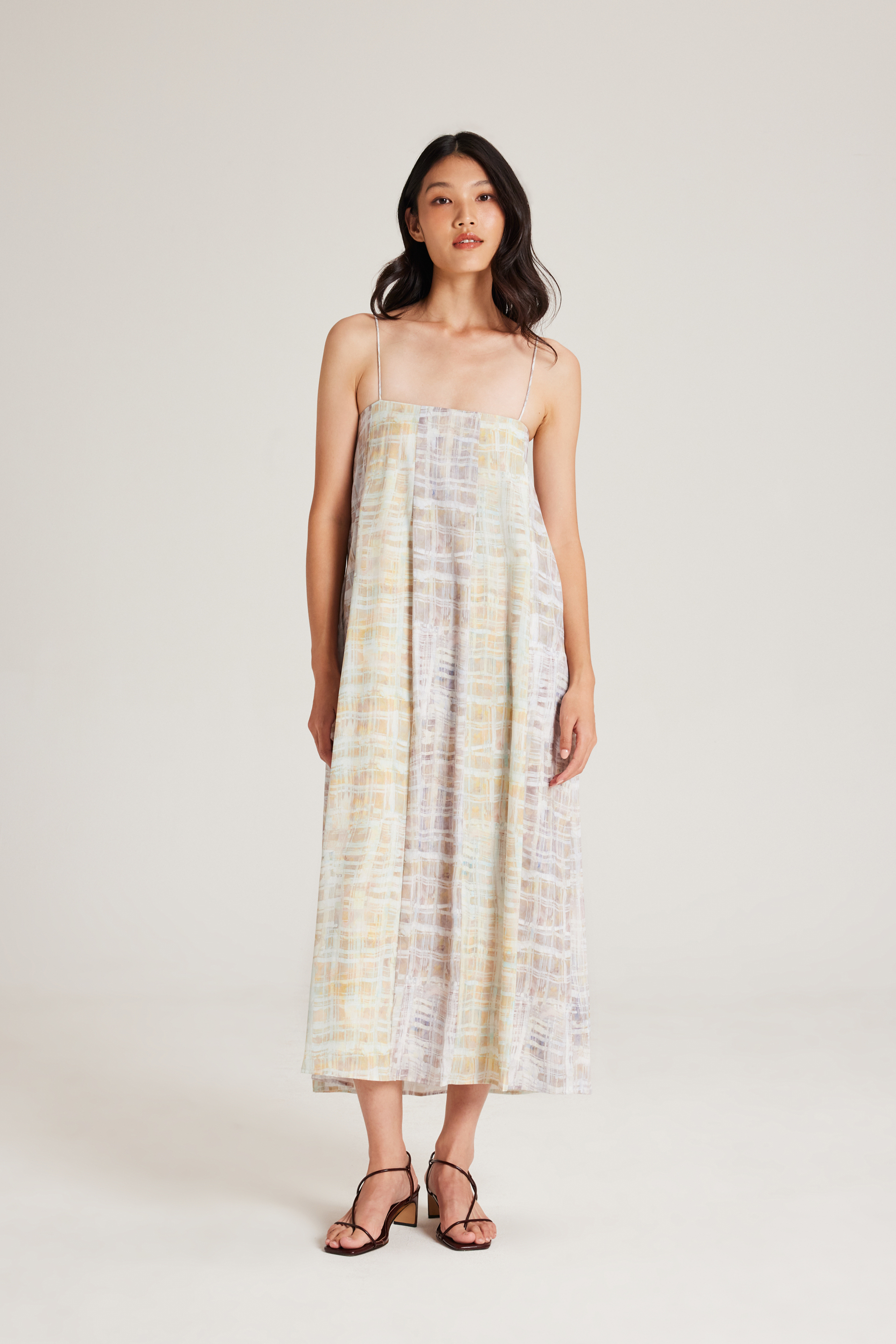 Tapestry Pleated Tent Dress