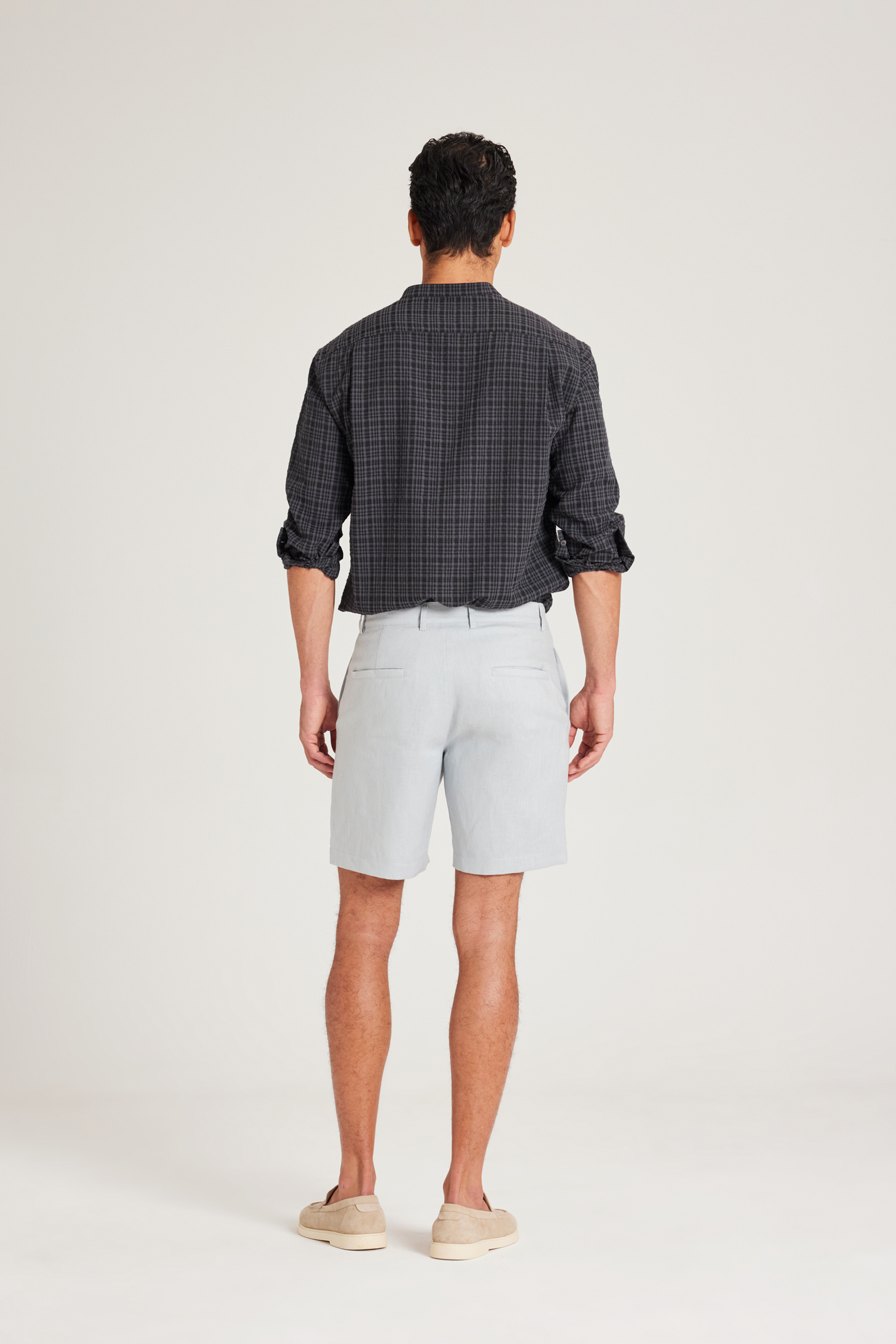 Relaxed Fit Linen Shorts