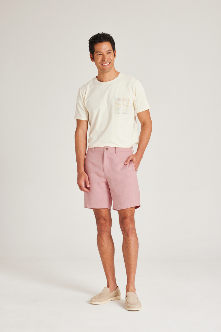 Relaxed Fit Linen Shorts
