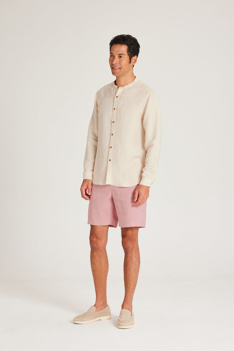 Relaxed Fit Linen Shorts