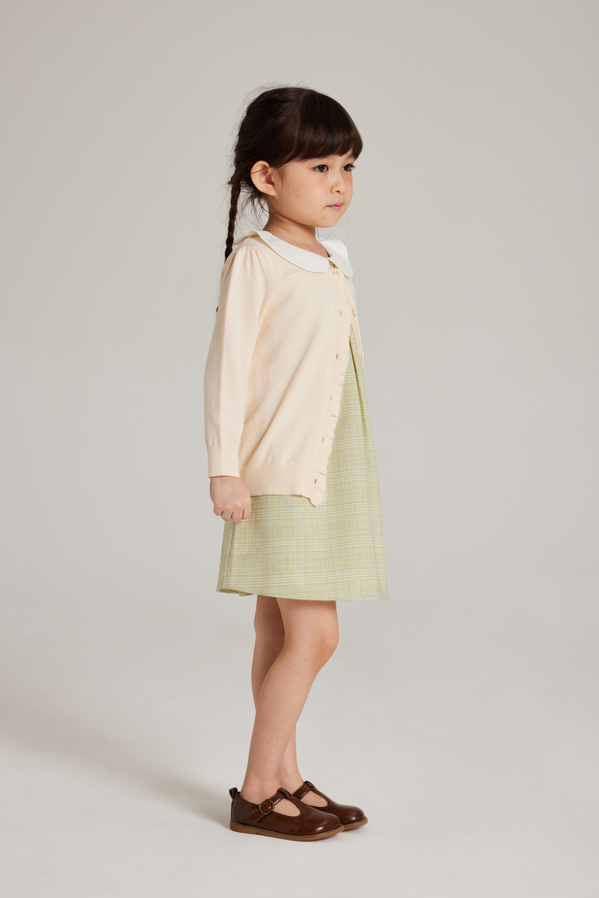 Mini Ruffle Placket Cardigan