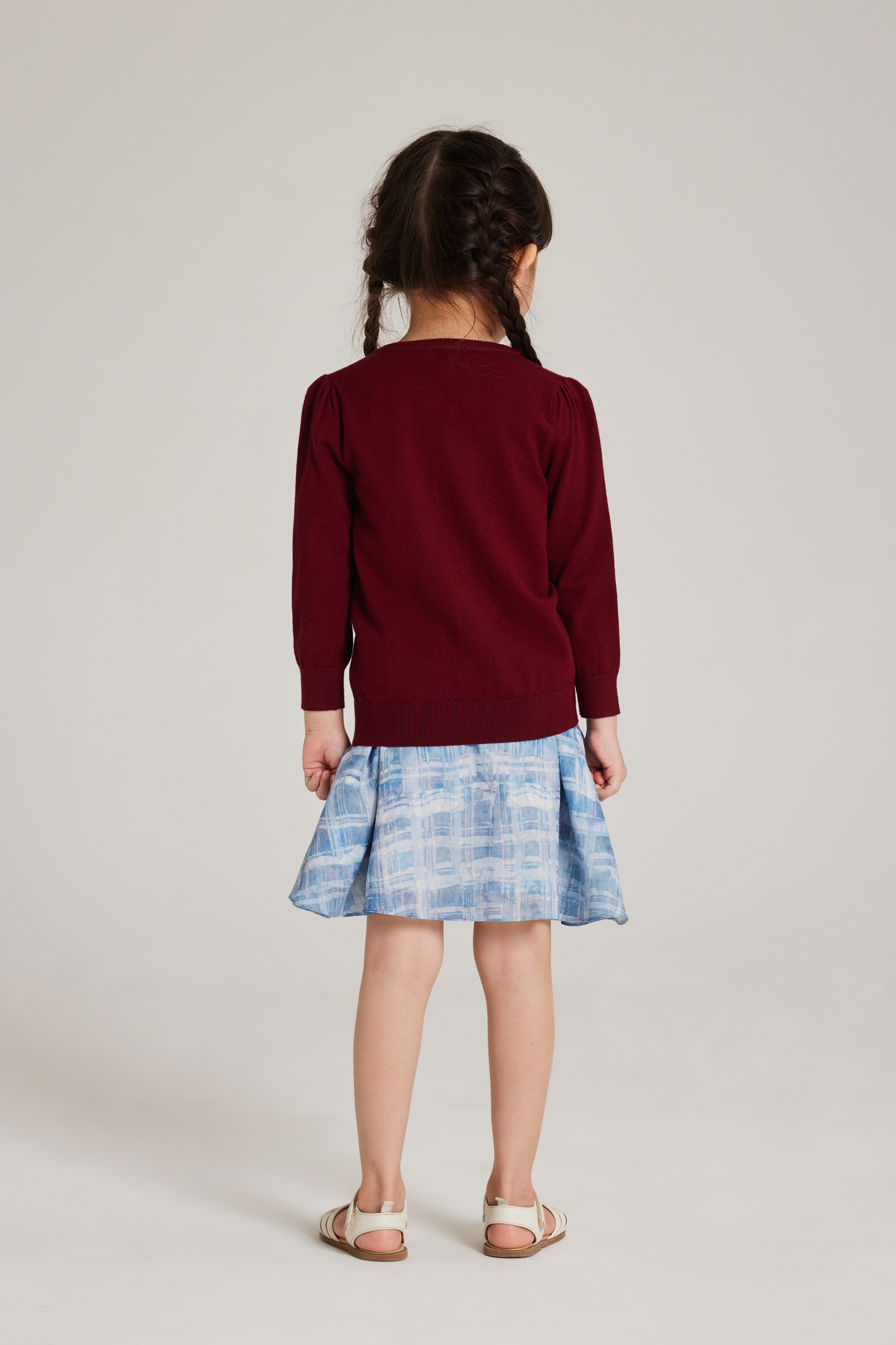 Mini Ruffle Placket Cardigan