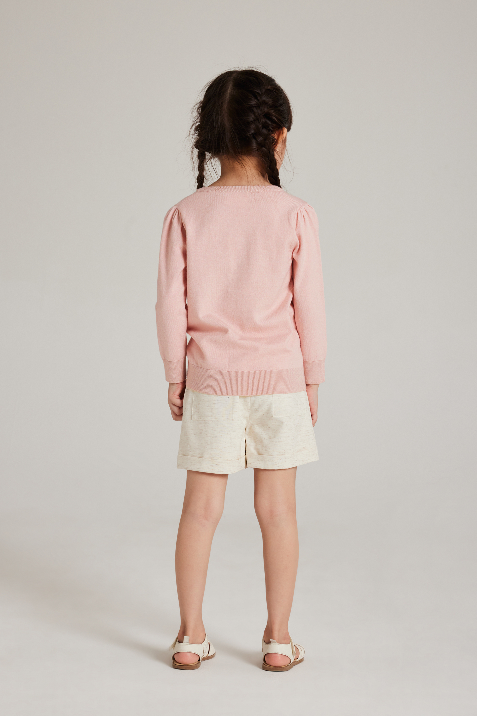 Mini Ruffle Placket Cardigan