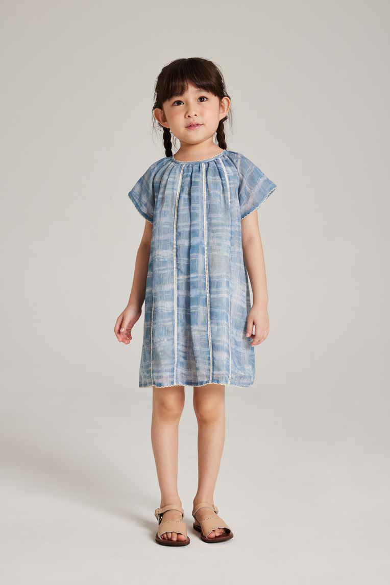 Tapestry Lace-Trim Dress