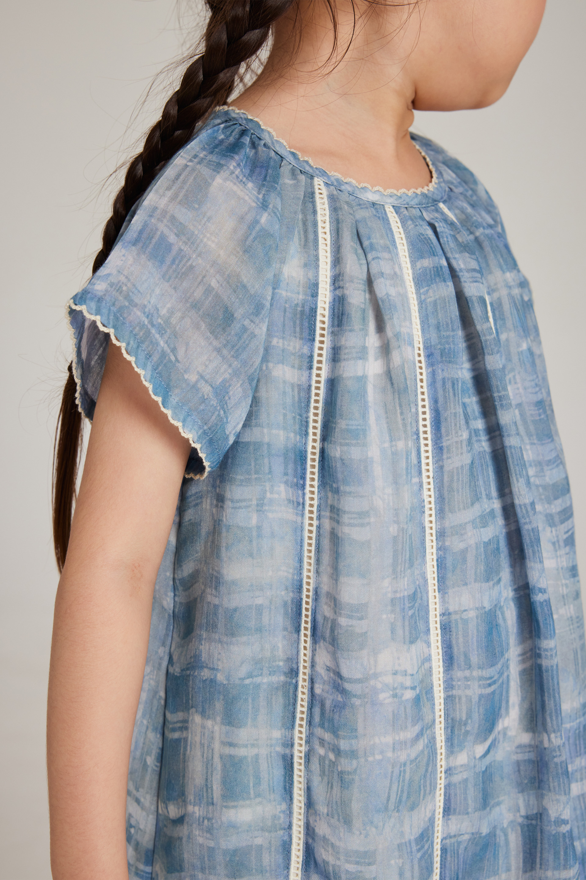 Tapestry Lace-Trim Dress