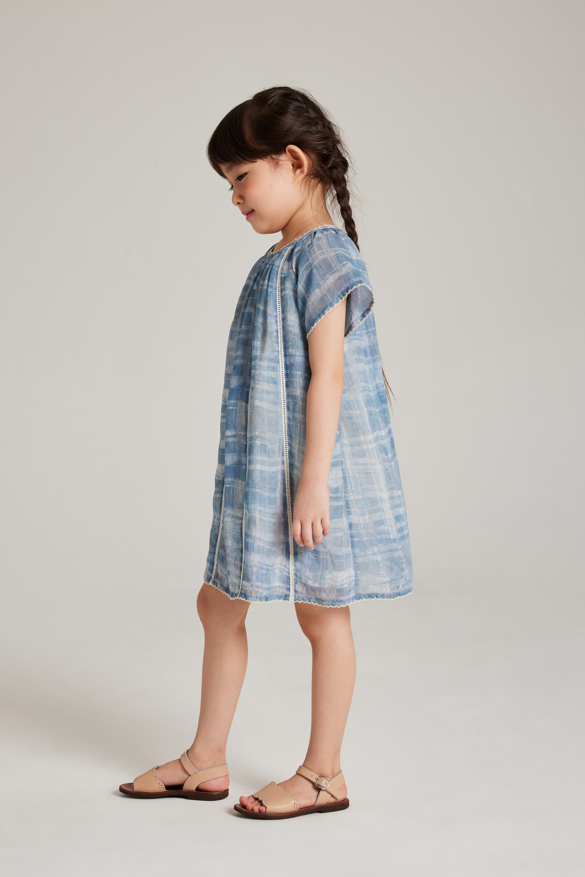 Tapestry Lace-Trim Dress