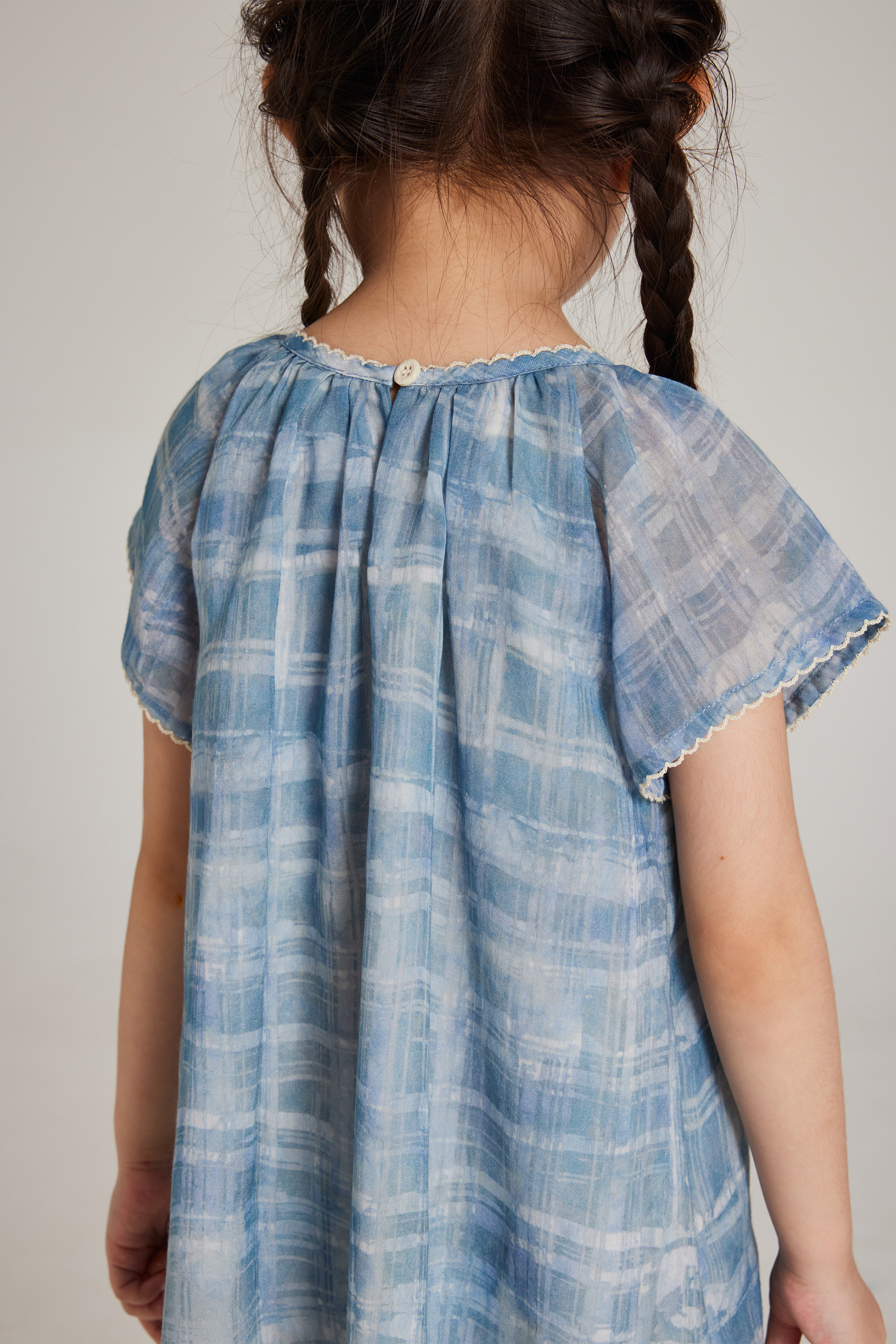 Tapestry Lace-Trim Dress