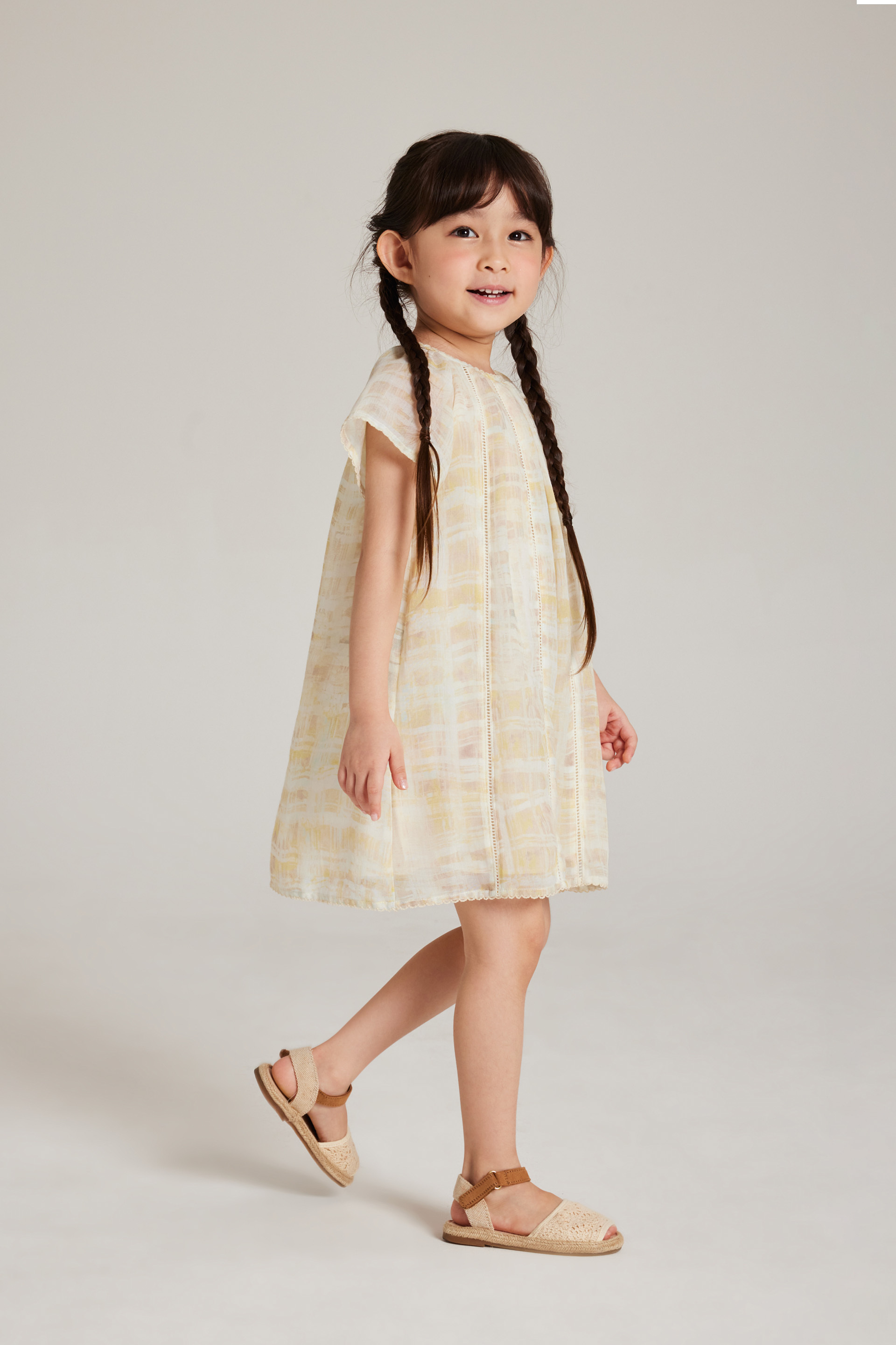 Tapestry Lace-Trim Dress