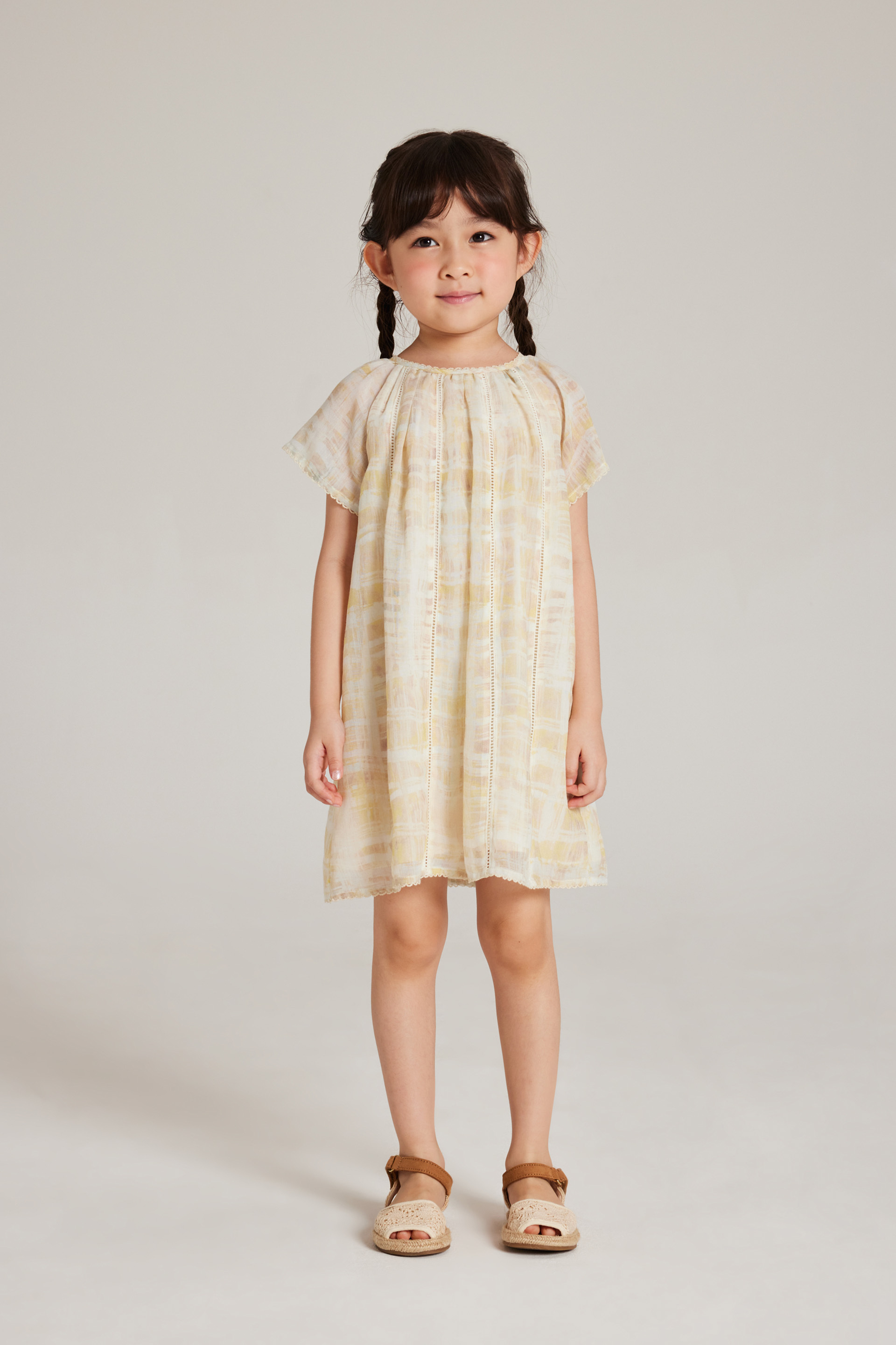 Tapestry Lace-Trim Dress