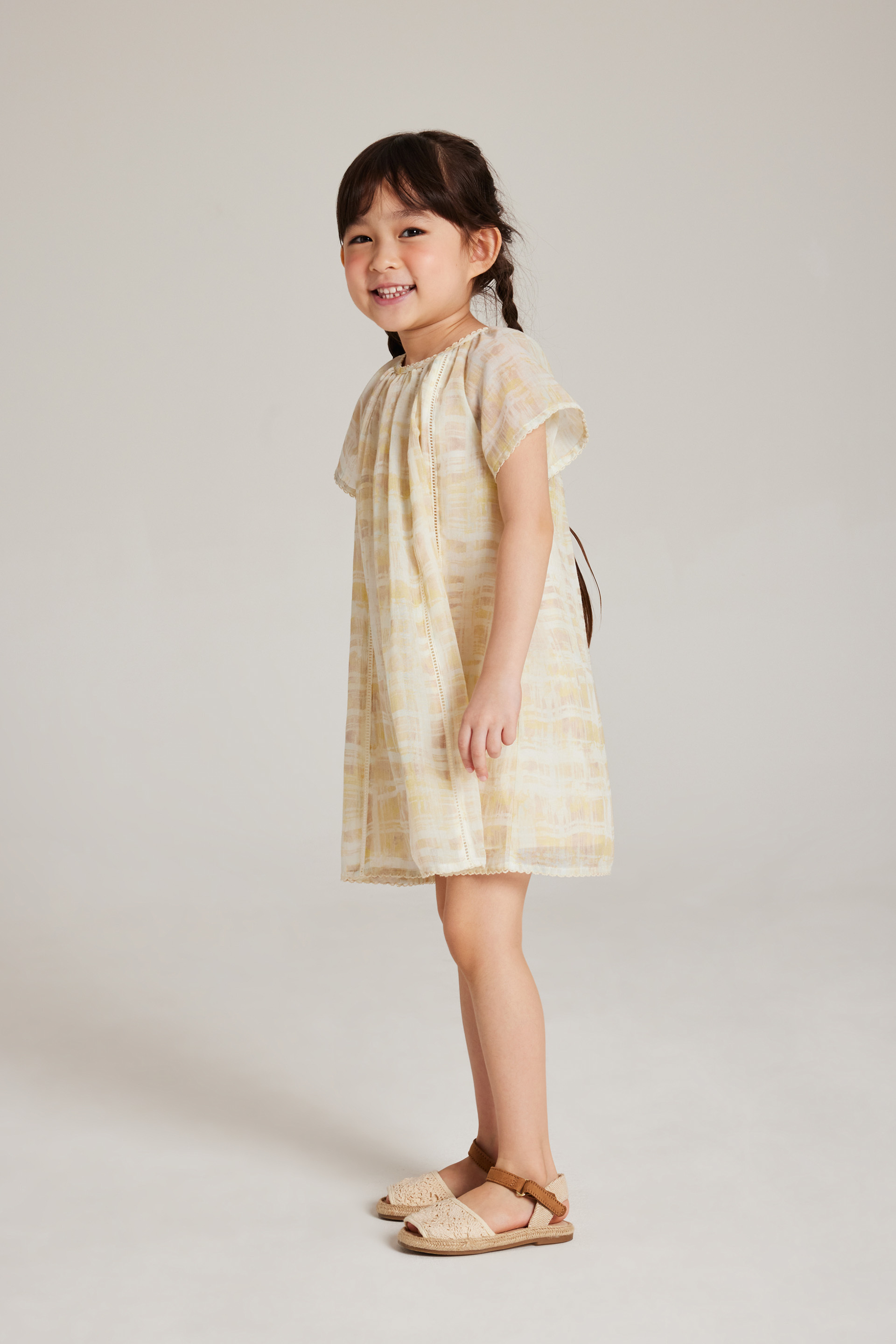 Tapestry Lace-Trim Dress