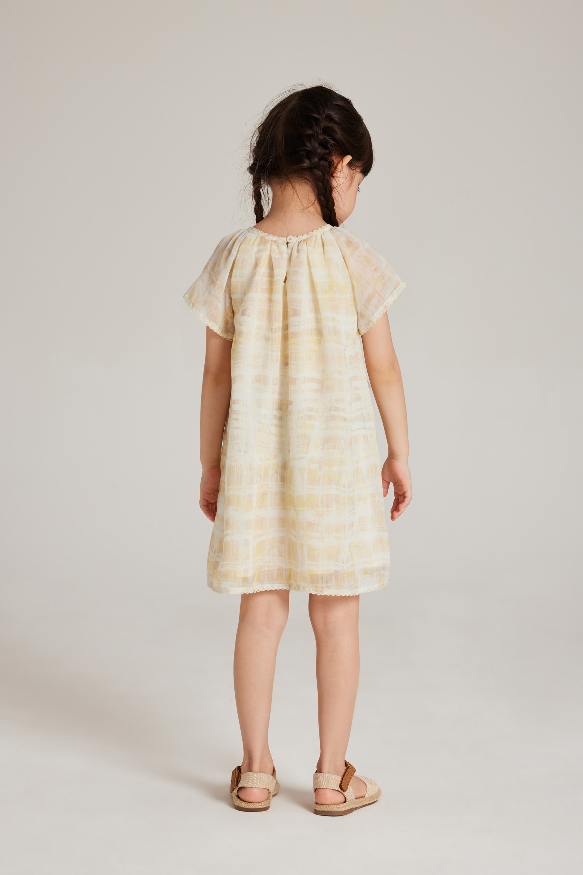 Tapestry Lace-Trim Dress
