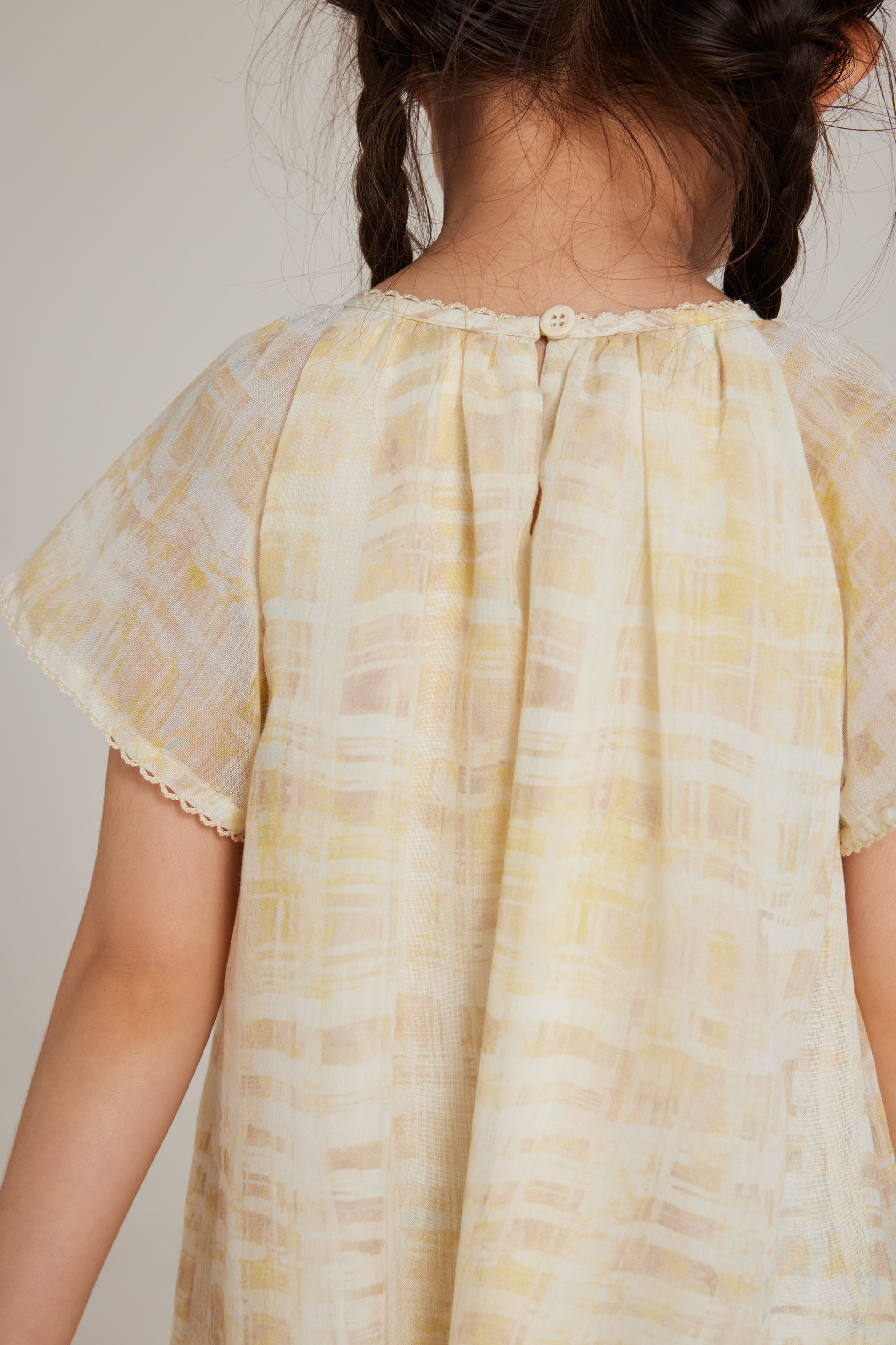 Tapestry Lace-Trim Dress