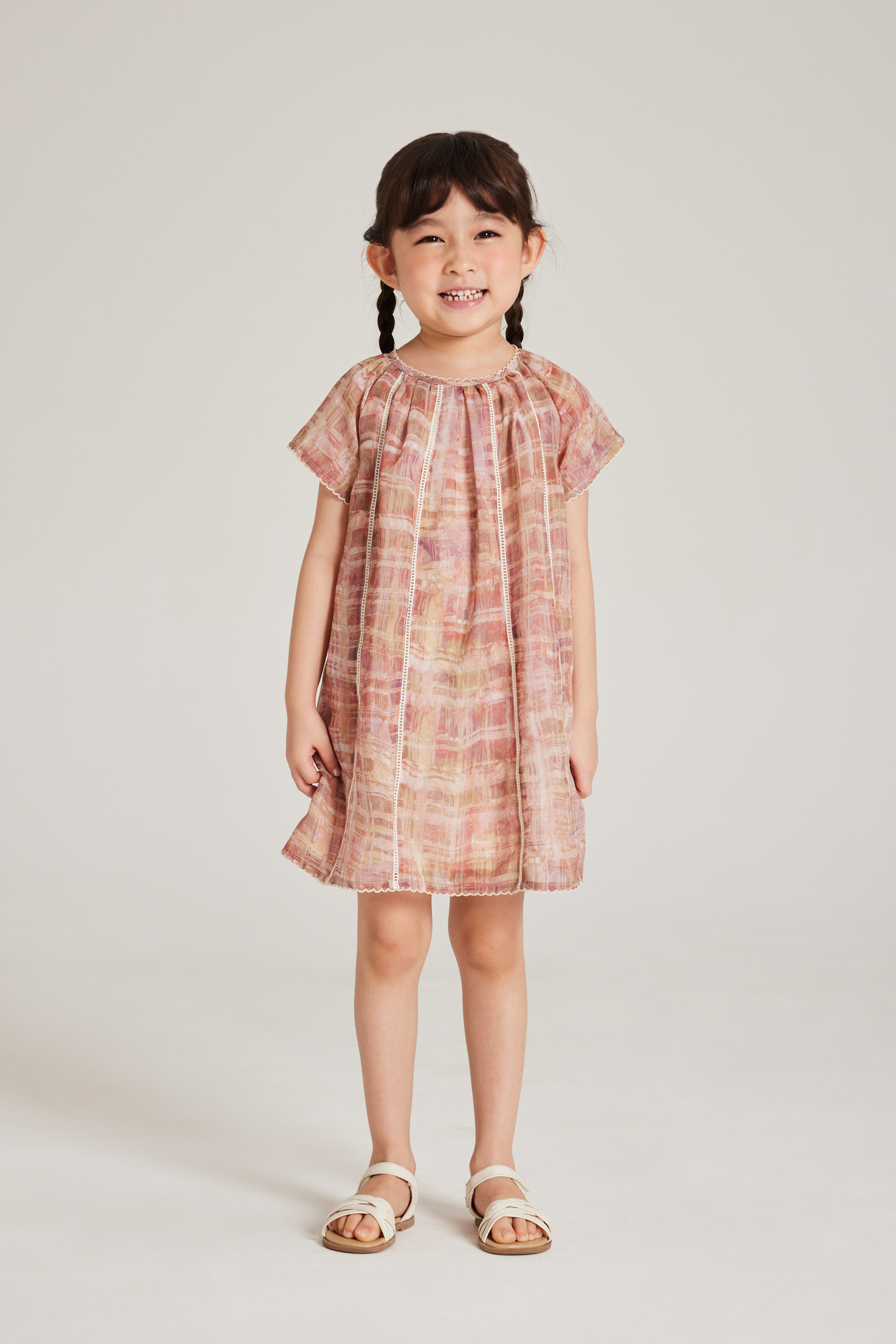 Tapestry Lace-Trim Dress