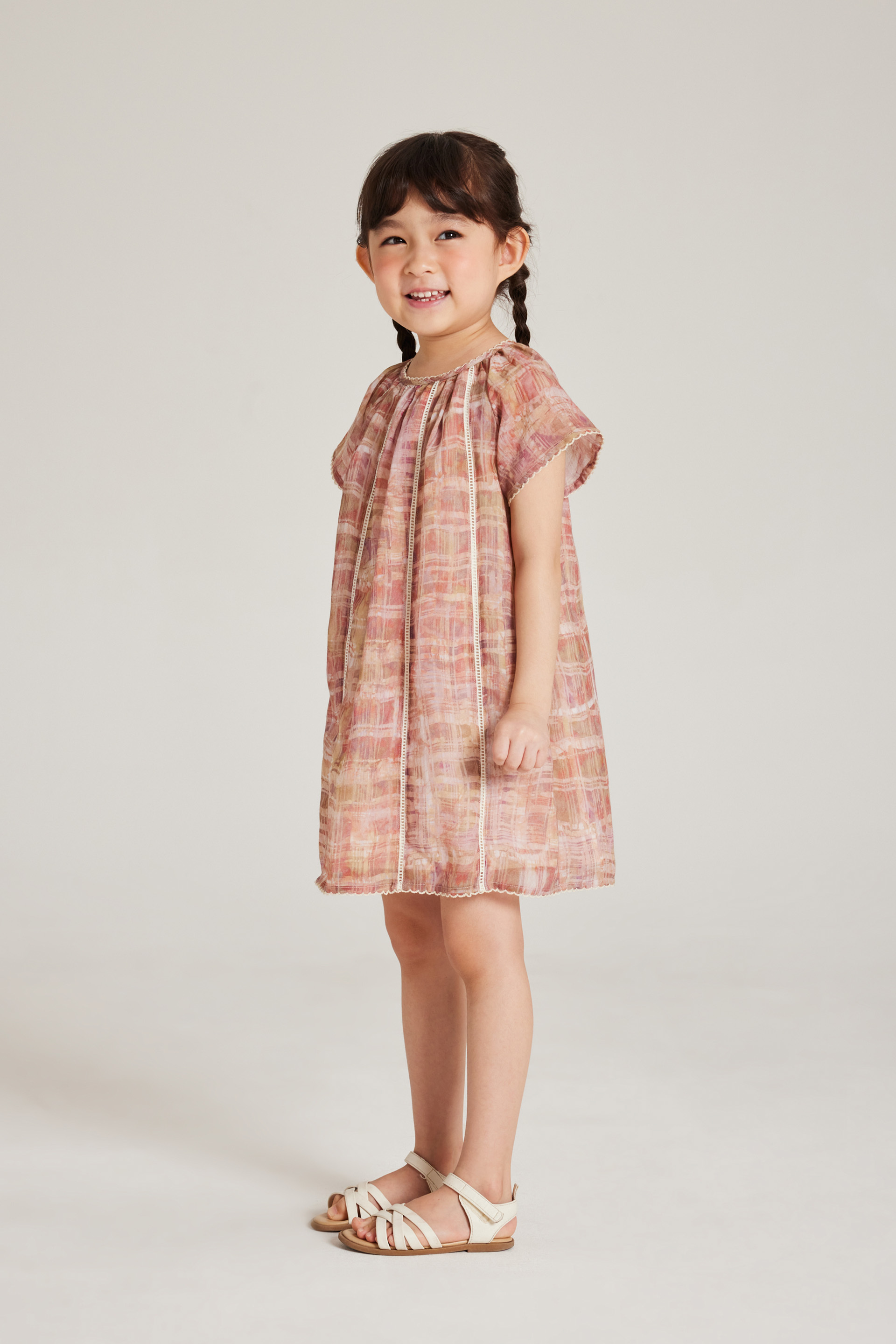 Tapestry Lace-Trim Dress