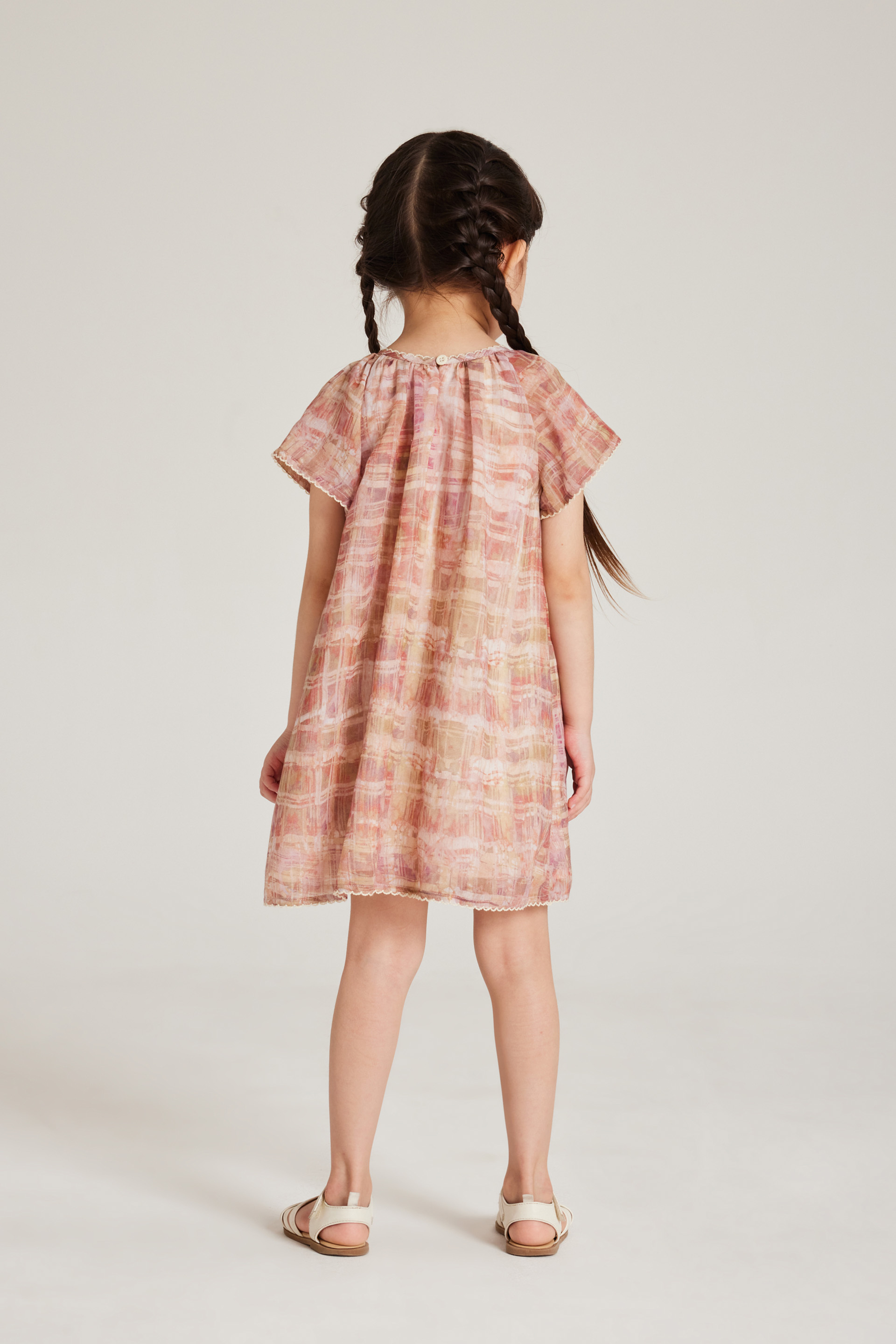 Tapestry Lace-Trim Dress