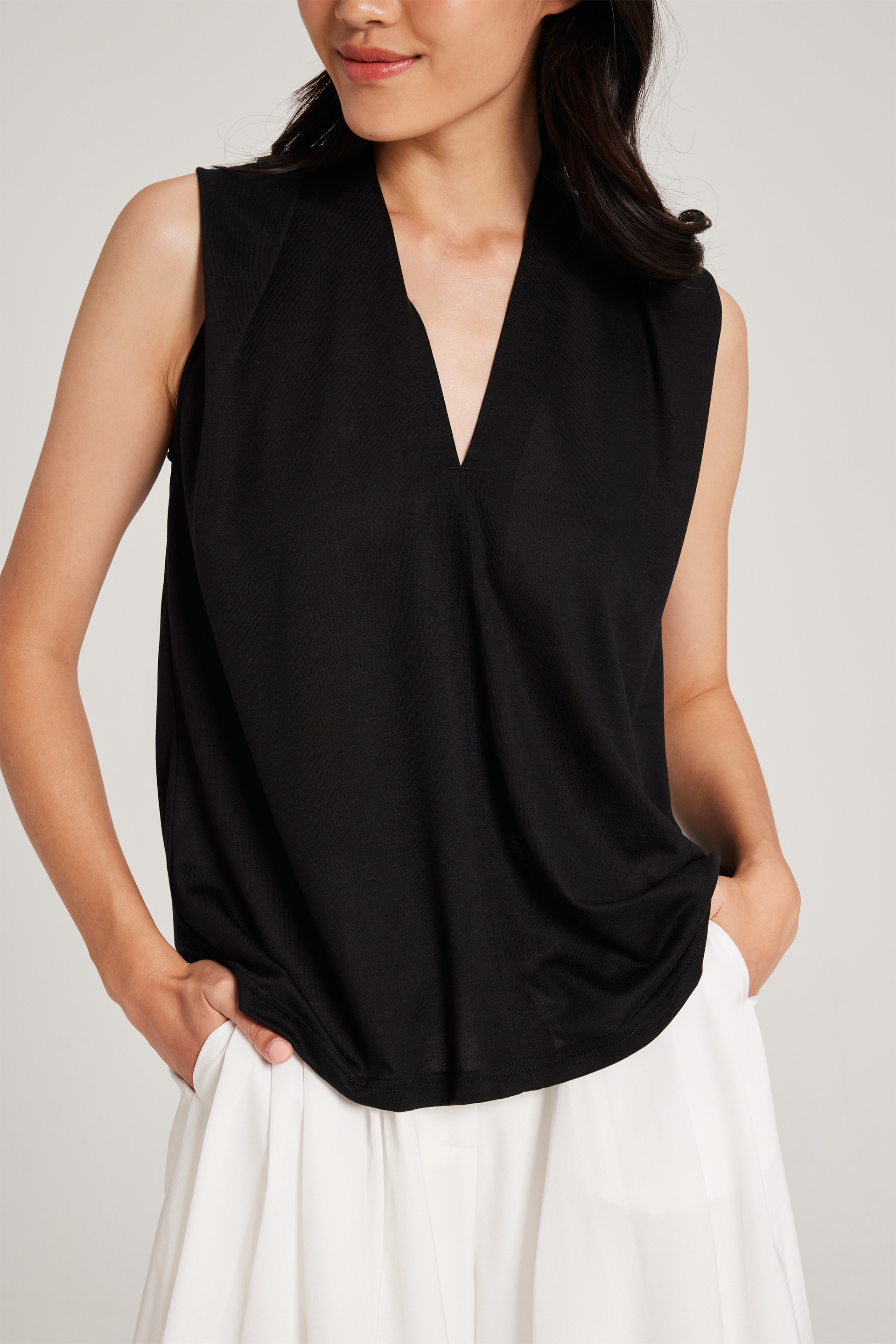 Lyocell V-Neck Top