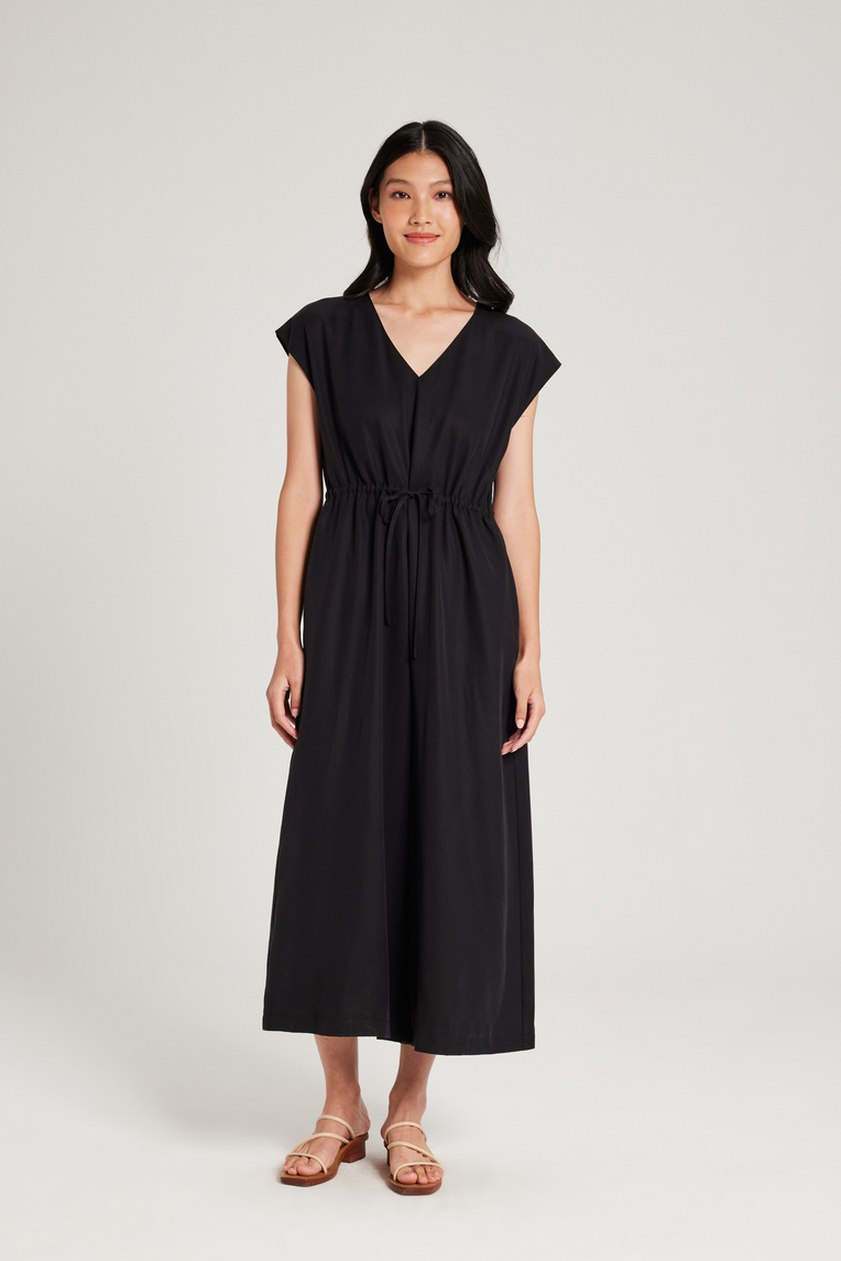 Relaxed Gathered-Waist Jumpsuit