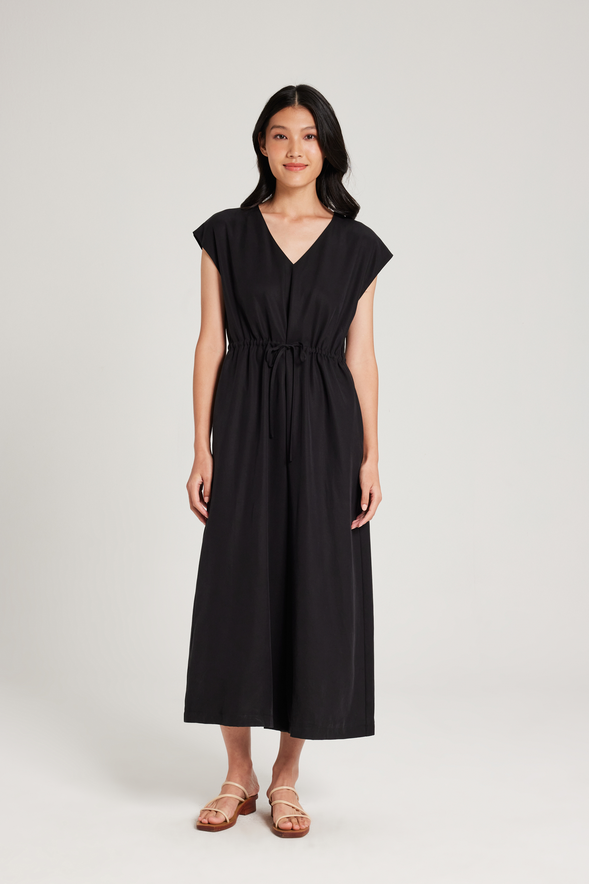 Relaxed Gathered-Waist Jumpsuit