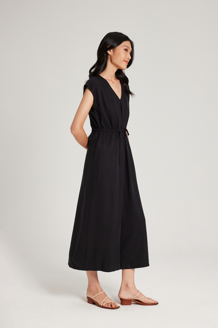 Relaxed Gathered-Waist Jumpsuit