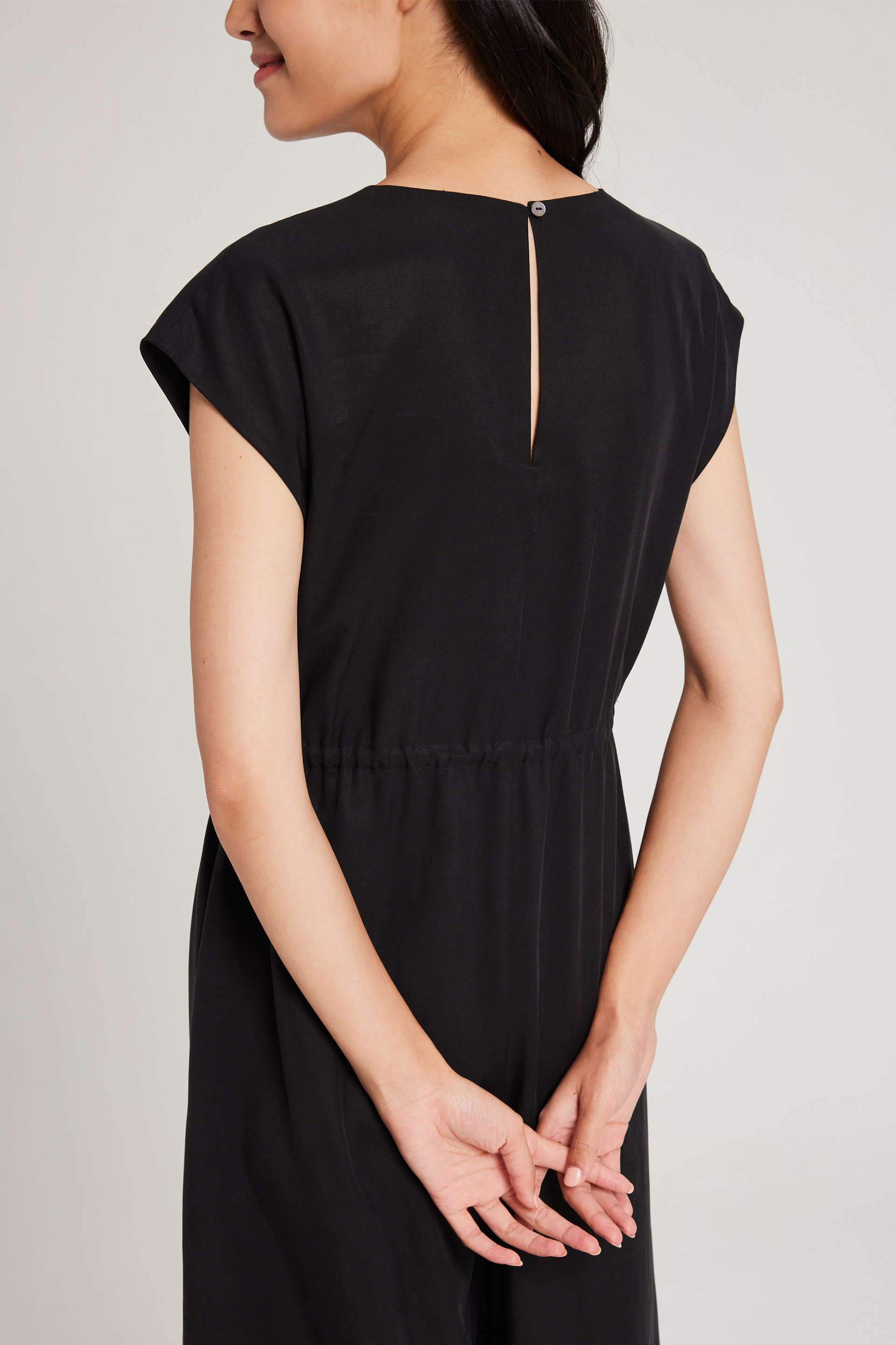 Relaxed Gathered-Waist Jumpsuit