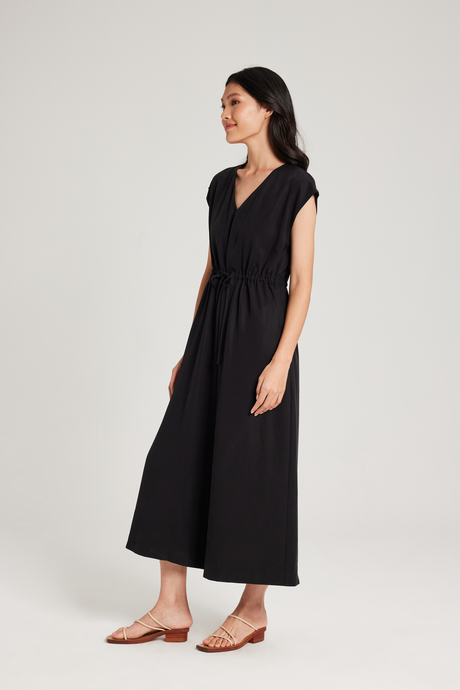Relaxed Gathered-Waist Jumpsuit
