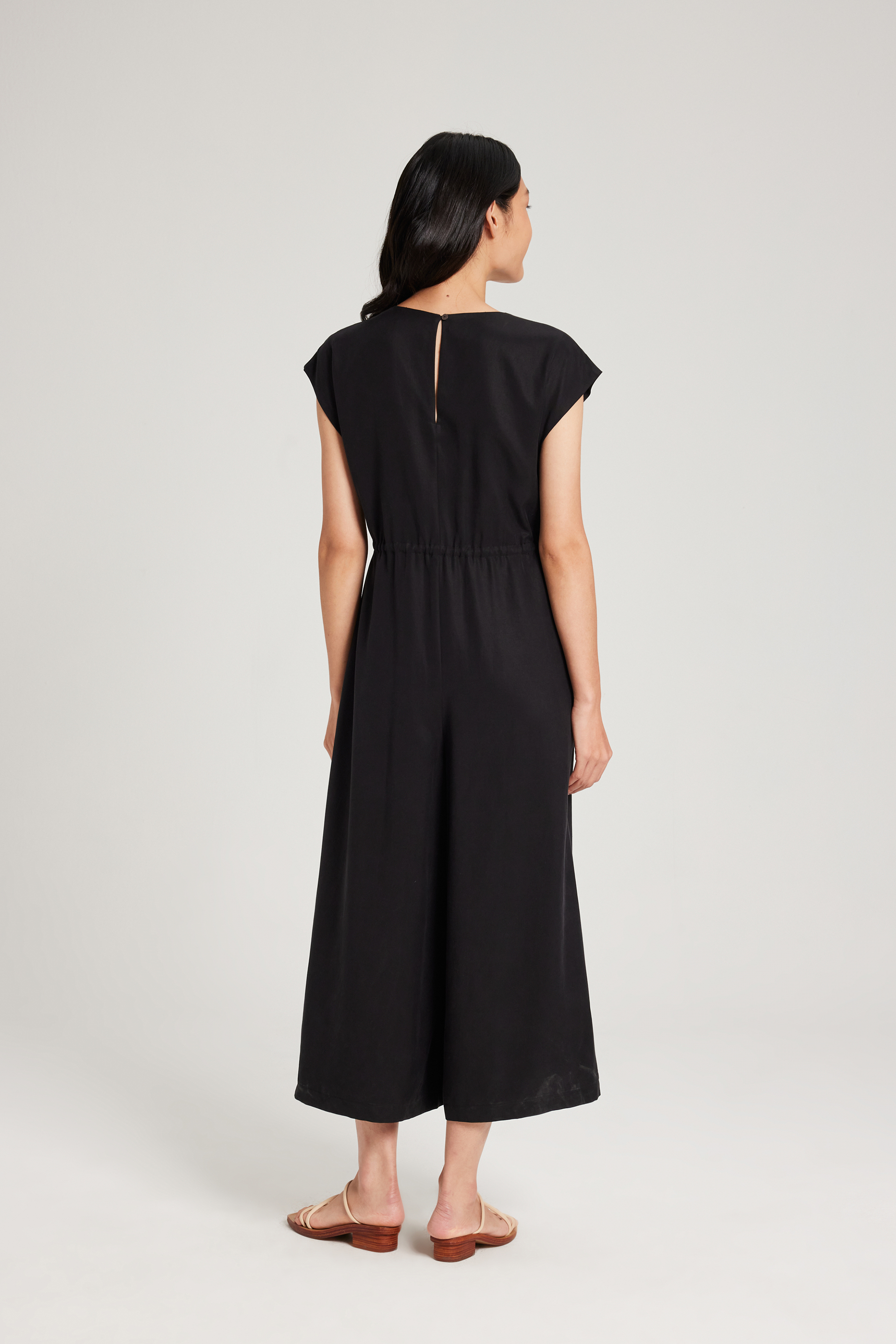 Relaxed Gathered-Waist Jumpsuit