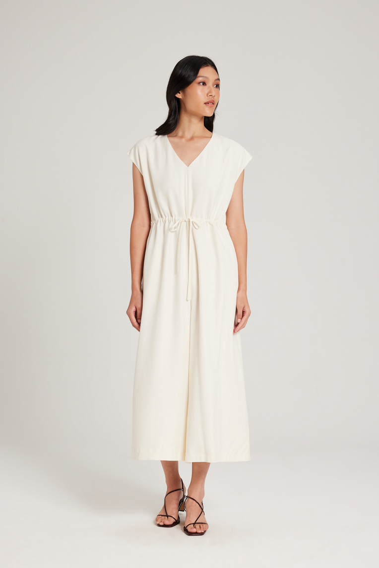 Relaxed Gathered-Waist Jumpsuit