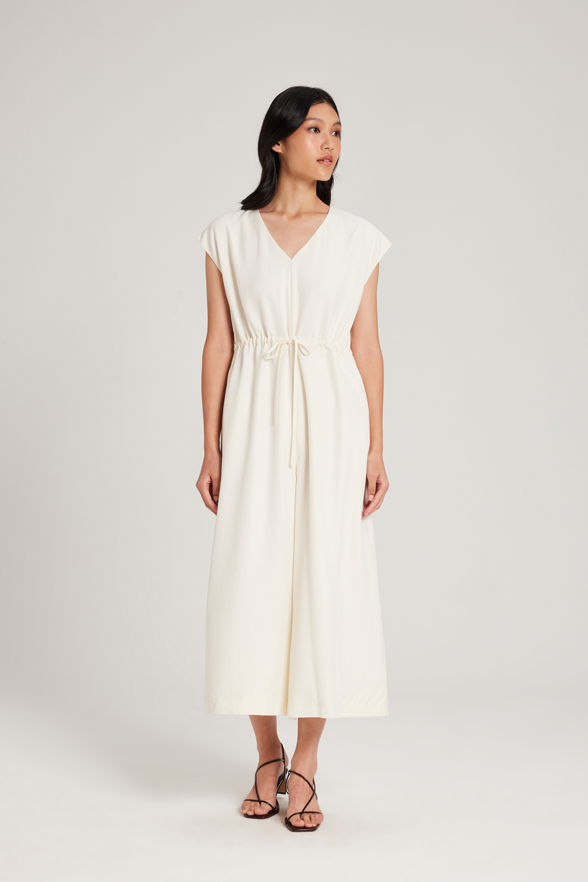 Relaxed Gathered-Waist Jumpsuit