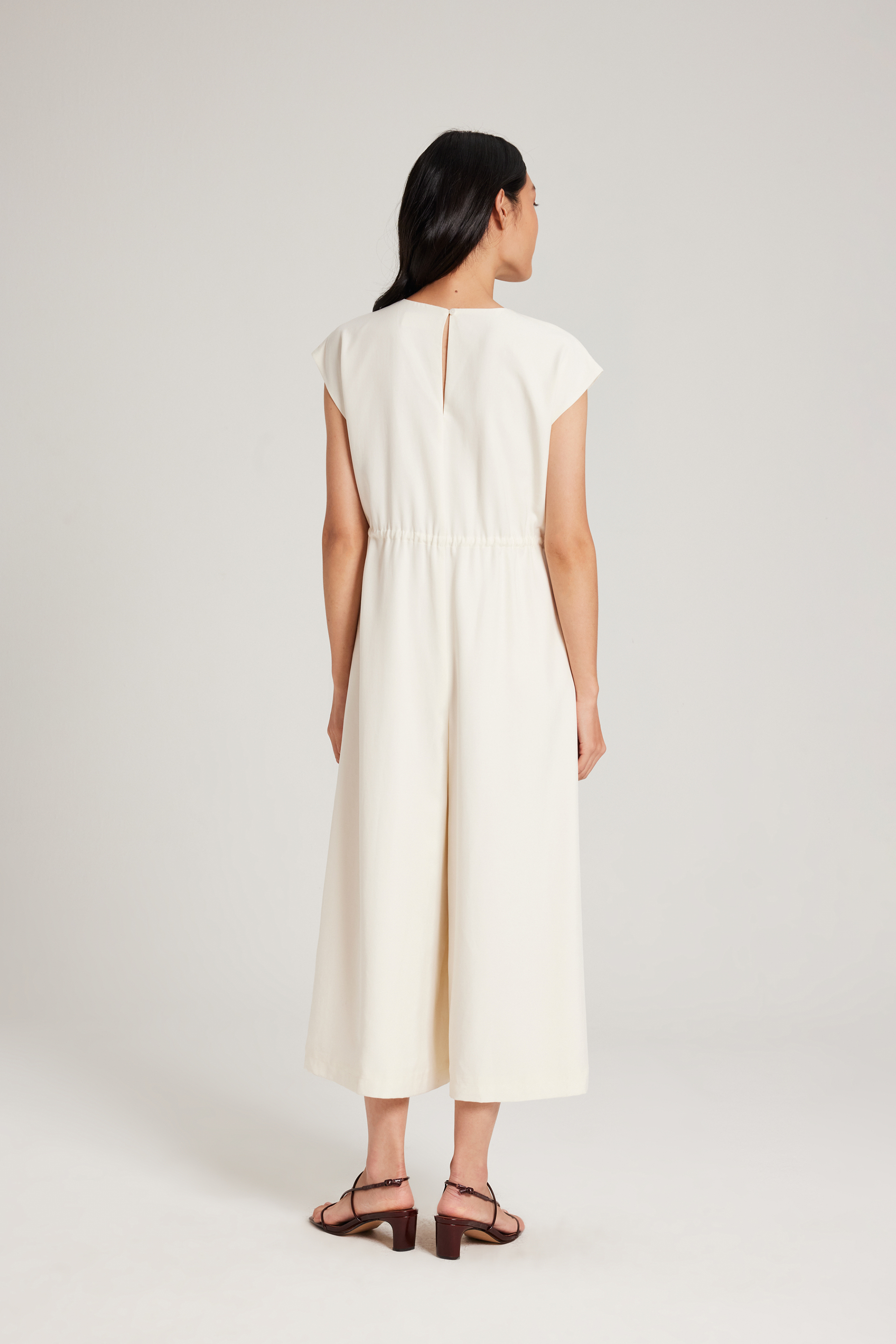 Relaxed Gathered-Waist Jumpsuit