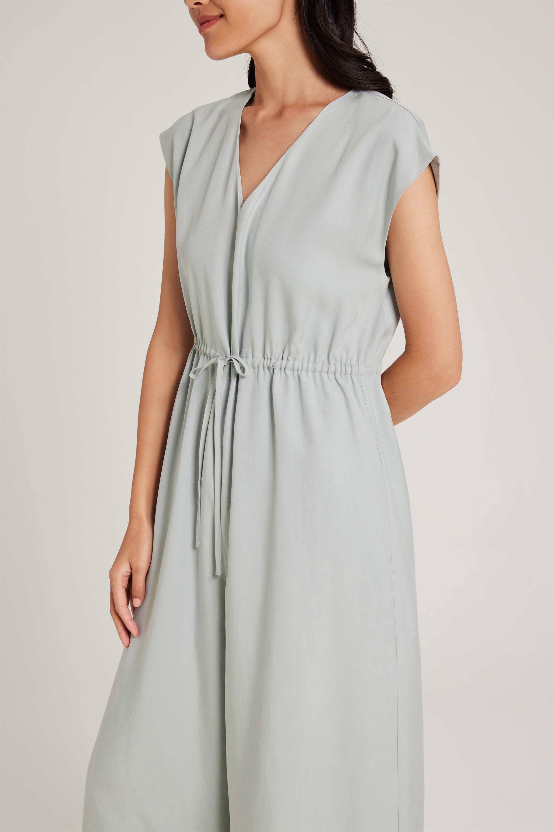 Relaxed Gathered-Waist Jumpsuit