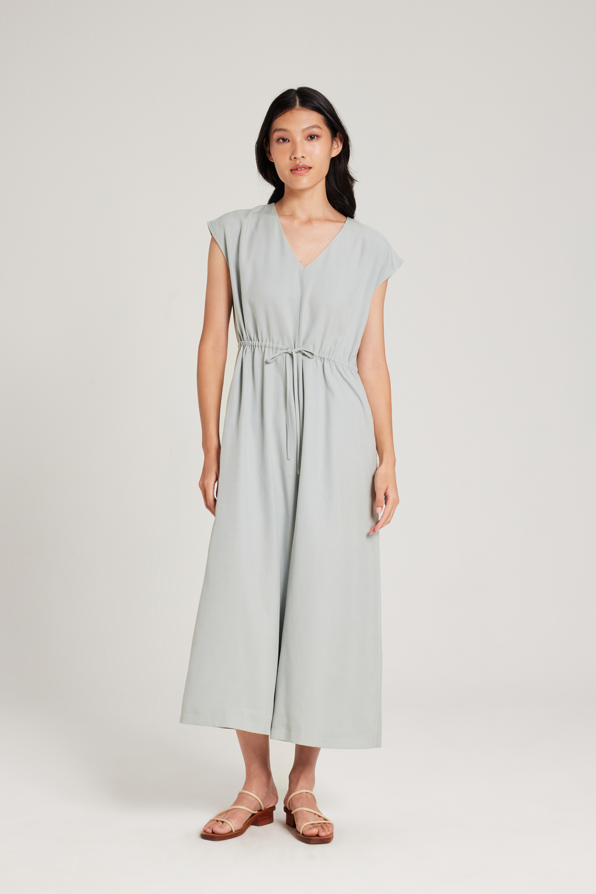 Relaxed Gathered-Waist Jumpsuit
