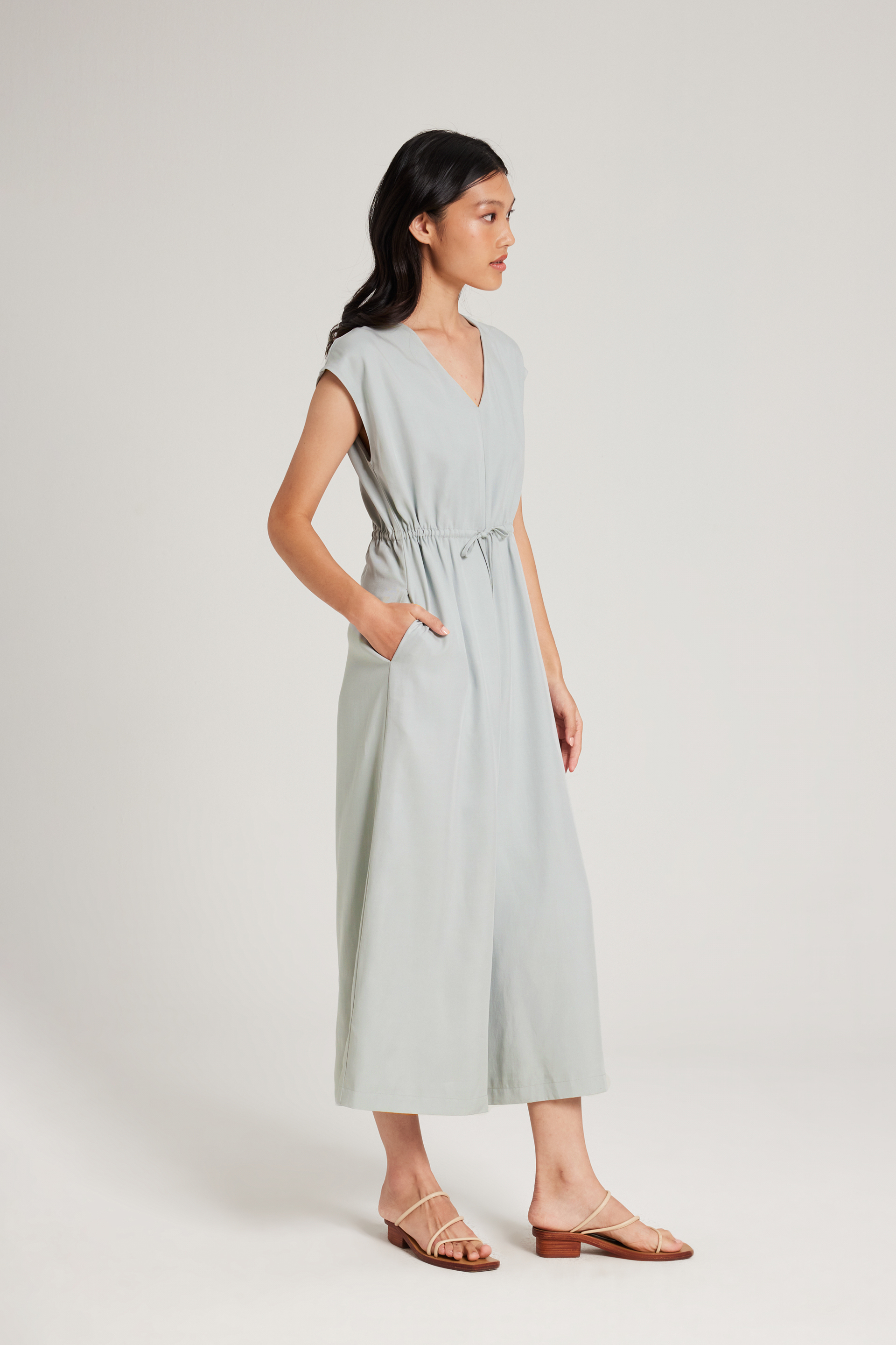 Relaxed Gathered-Waist Jumpsuit