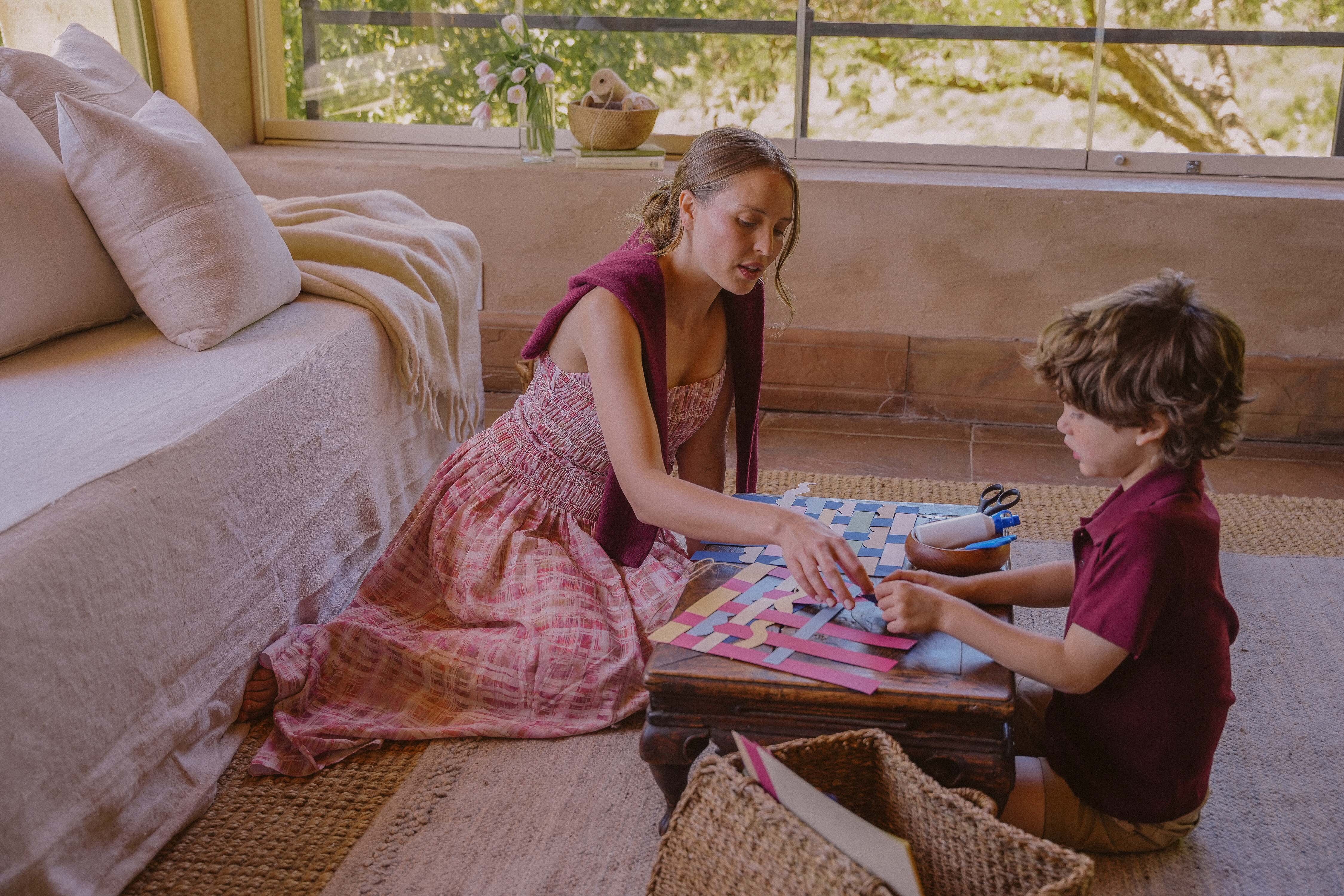 Tapestry Ruched Midi Dress