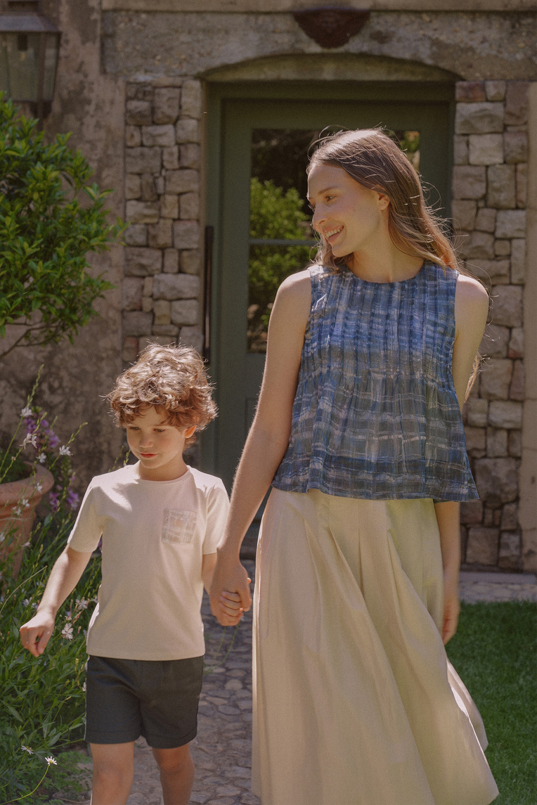 Tapestry Pintuck Top