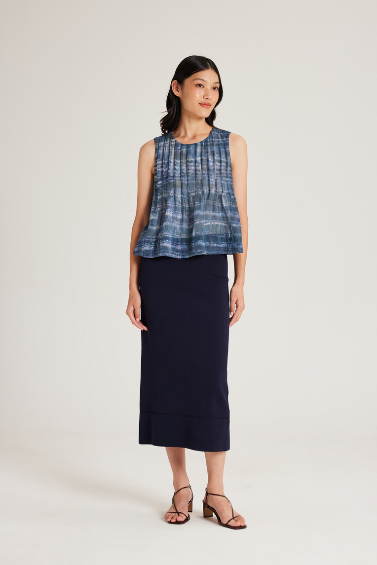 Tapestry Pintuck Top