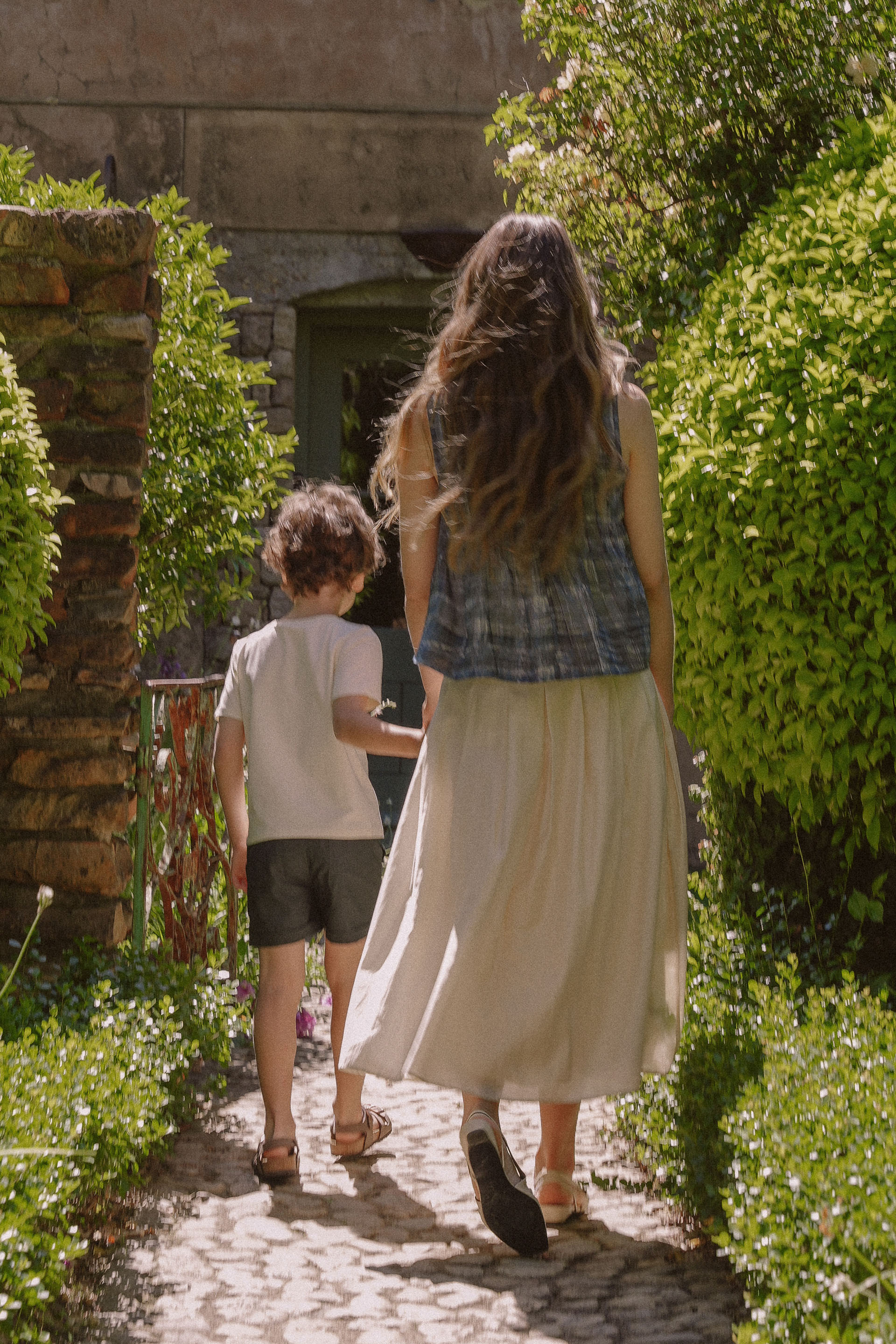 Viscose Pleated Midi Skirt