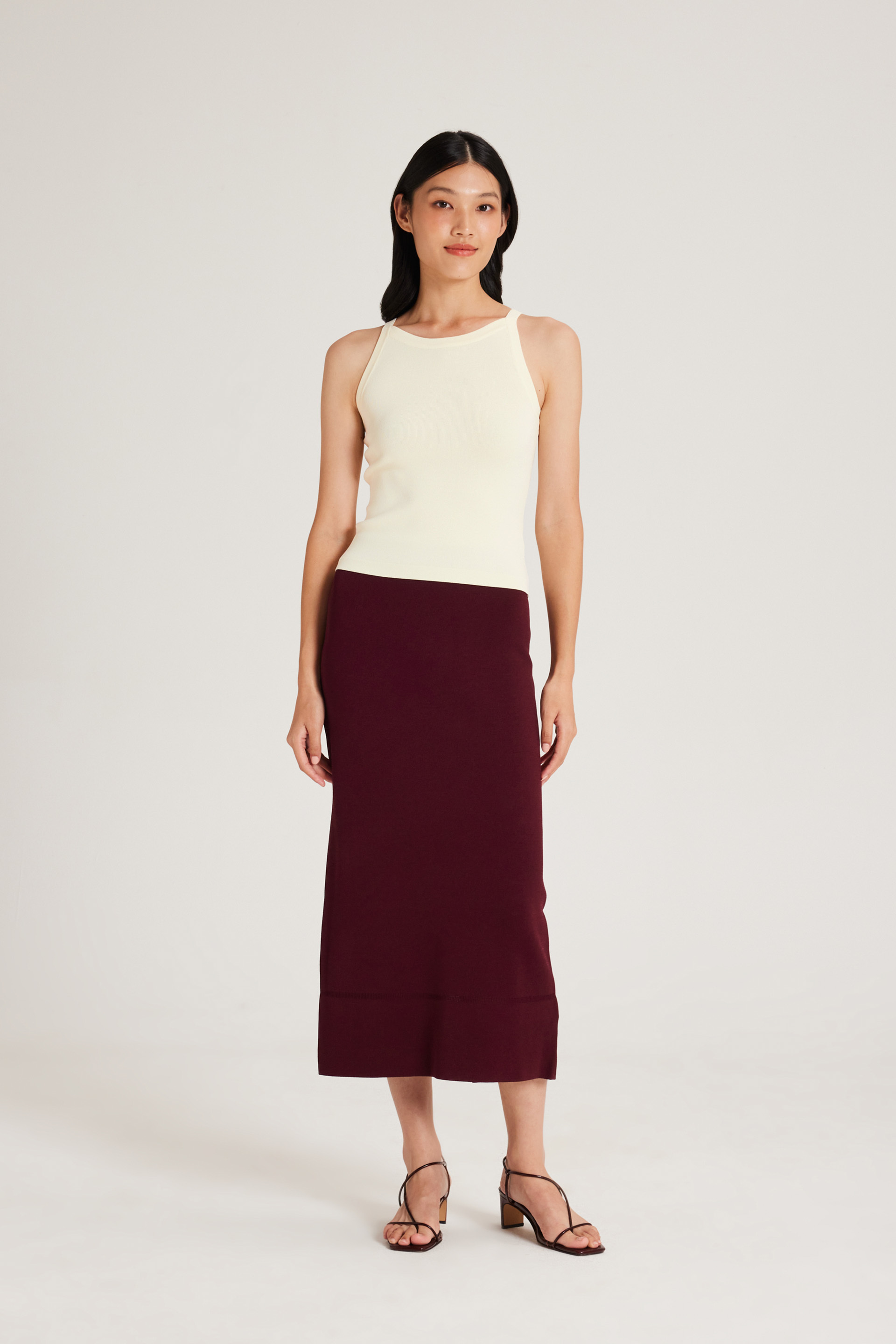 Knitted Boat-Neck Top